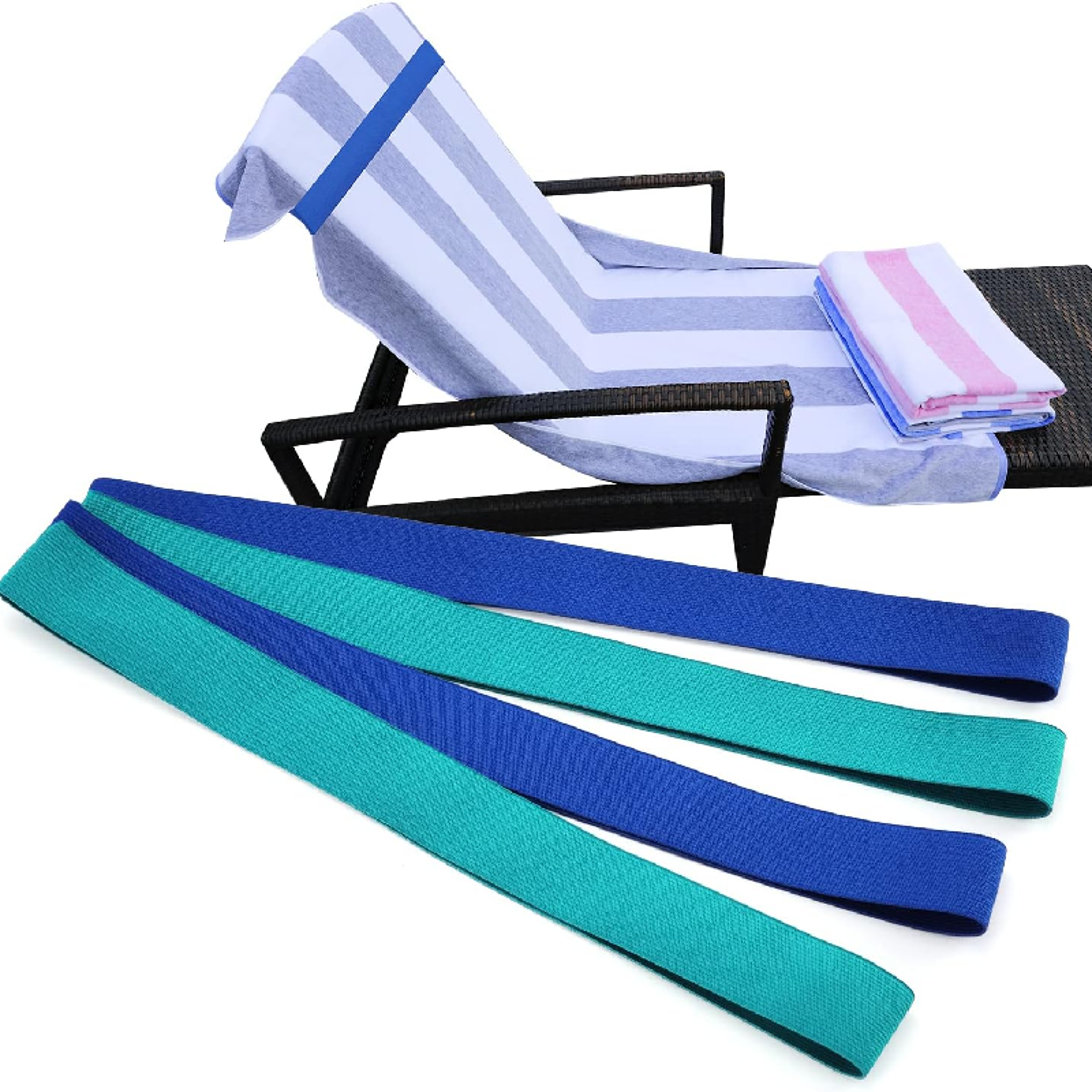 Elastic Beach Towel Bands Windproof Chair Straps Secure Towel Holder 1