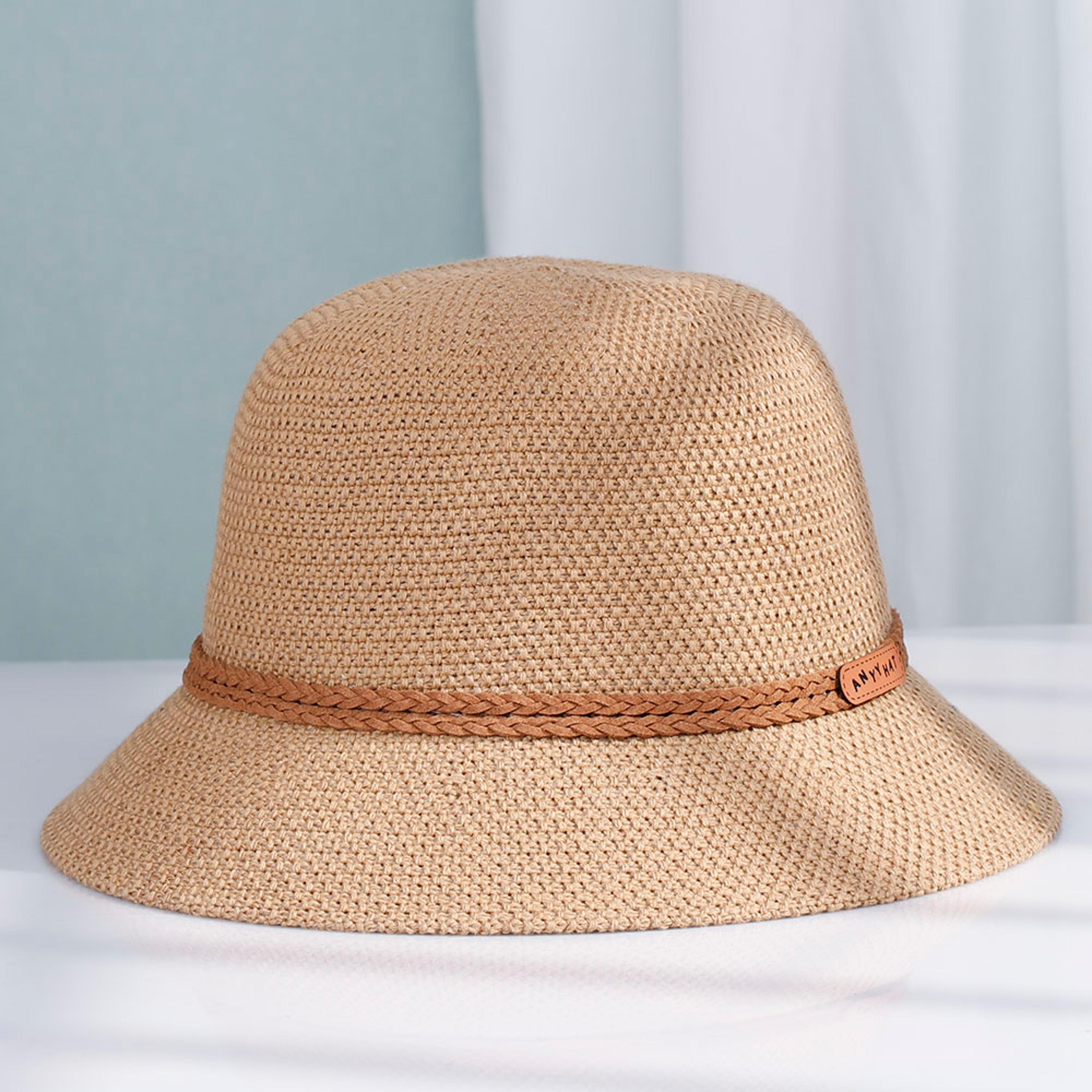 Foldable Womens Straw Sun Visor Hat UV Protection Beach Travel Cap 1