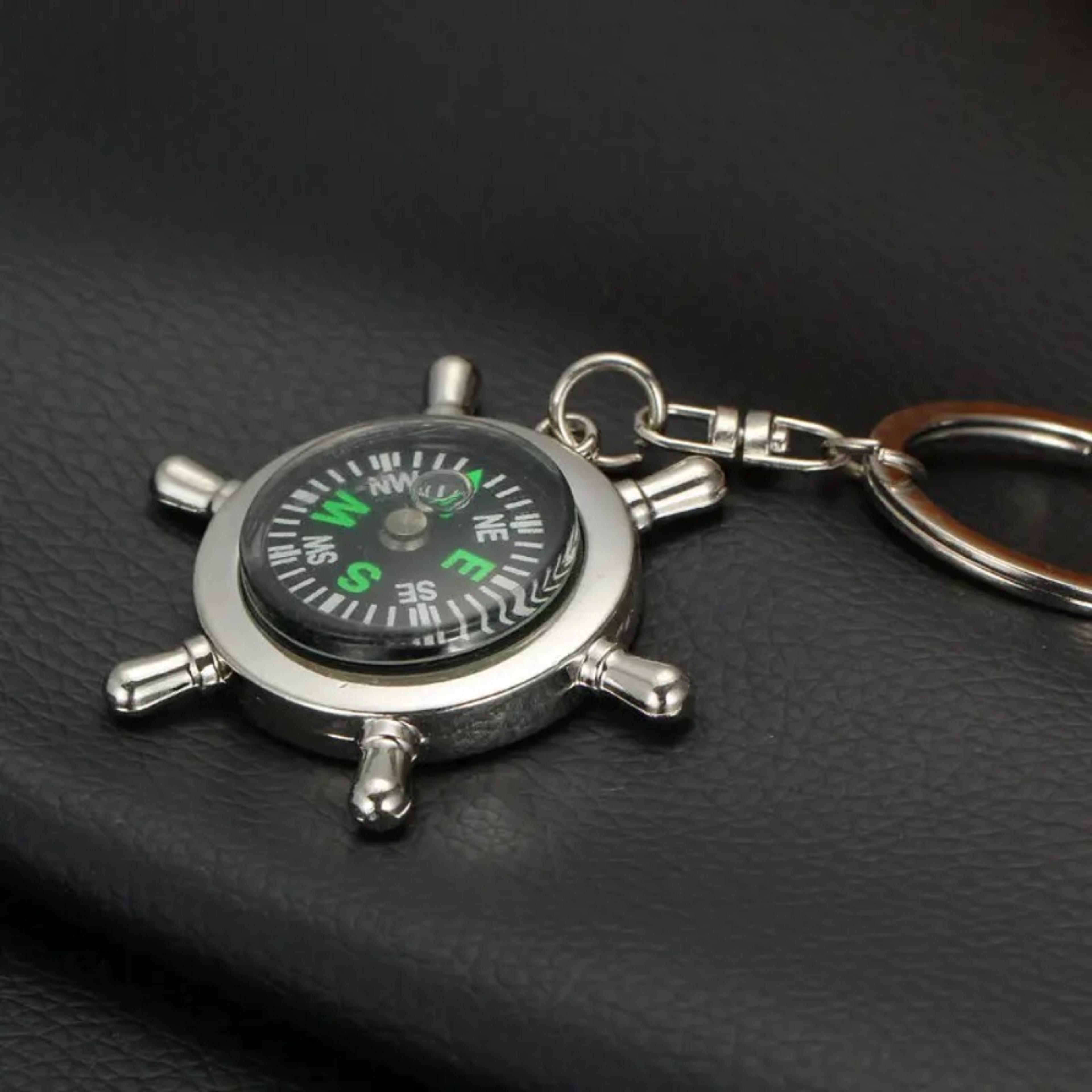 Helmsman Compass Keychain Engraved Nautical Keyring Gift For Men And Women 3