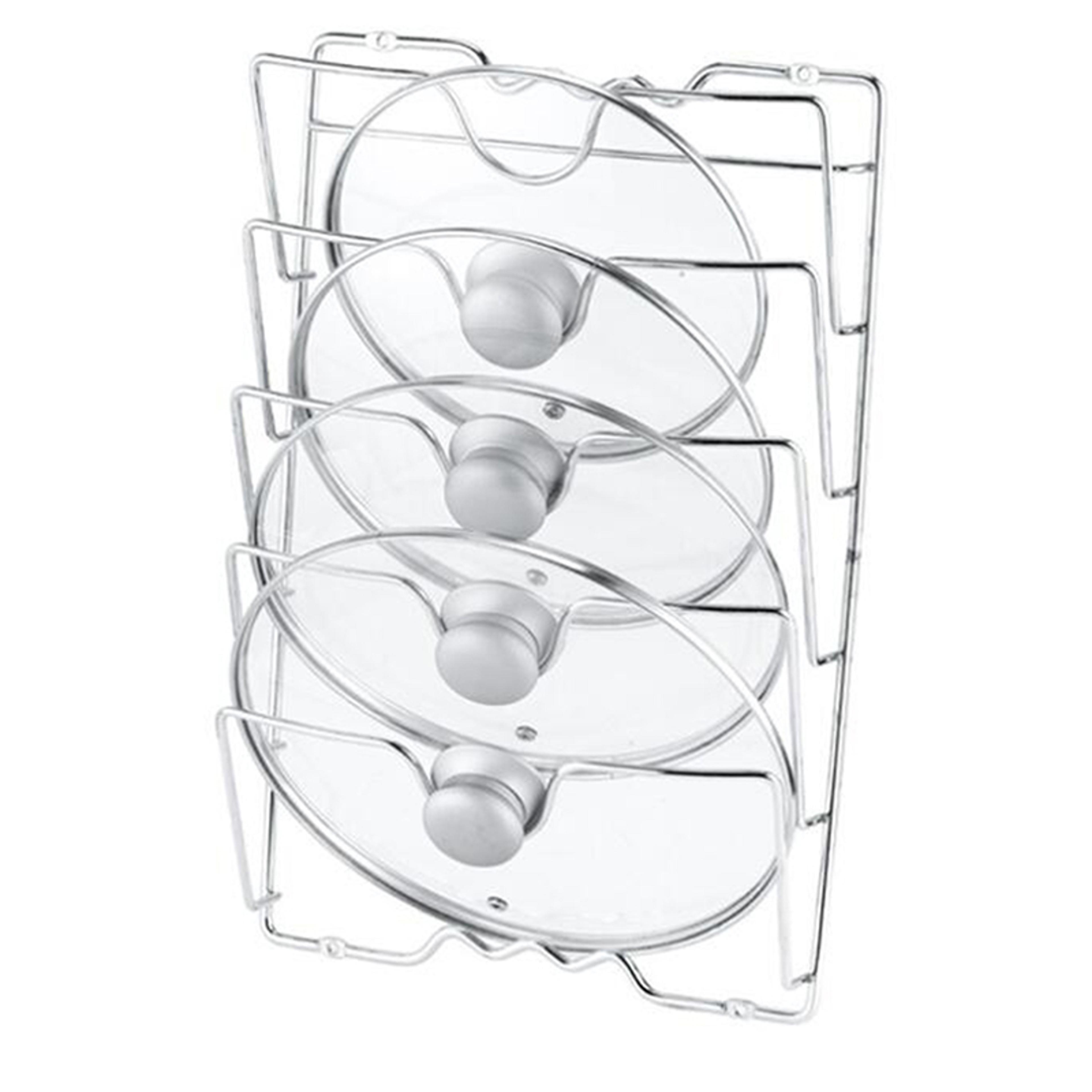 Wall Mounted Pot Lid Organizer Rack RustFree Kitchen Storage Holder 4