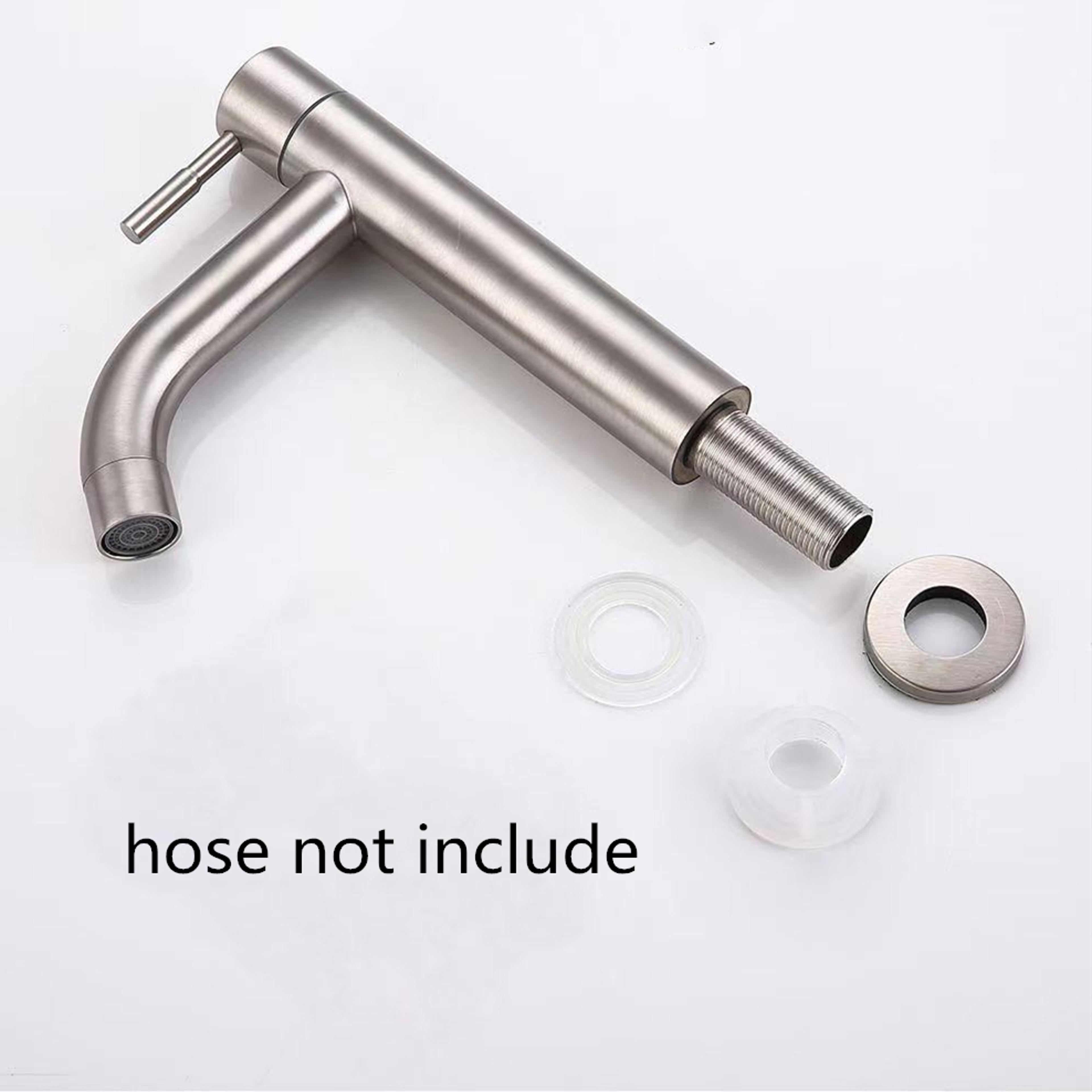Stainless Steel Basin Sink Tap Modern Single Cold Water Faucet With Raised Deck Mount Design 3