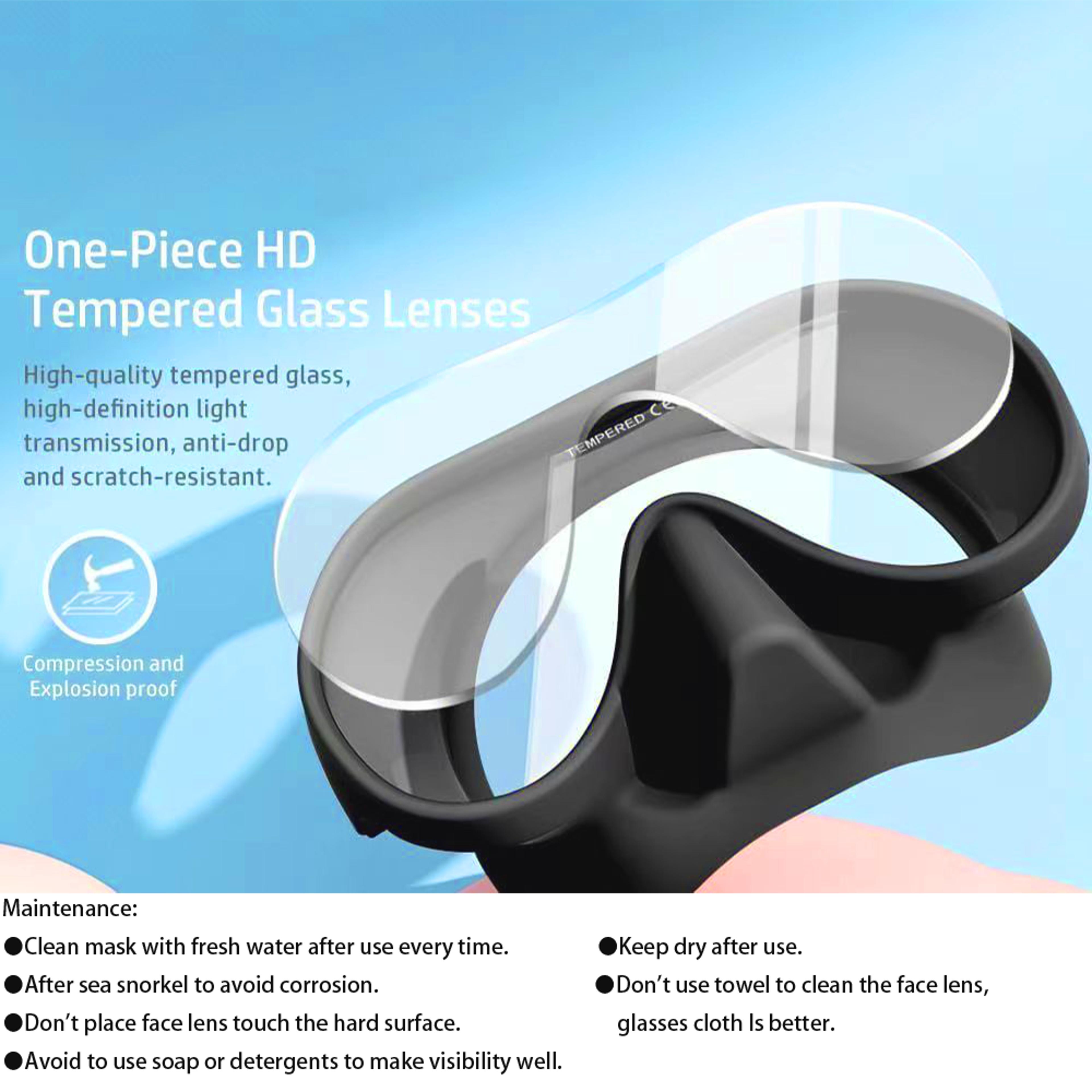 HD Panoramic Snorkeling Mask Frameless Wide View Diving Goggles 3