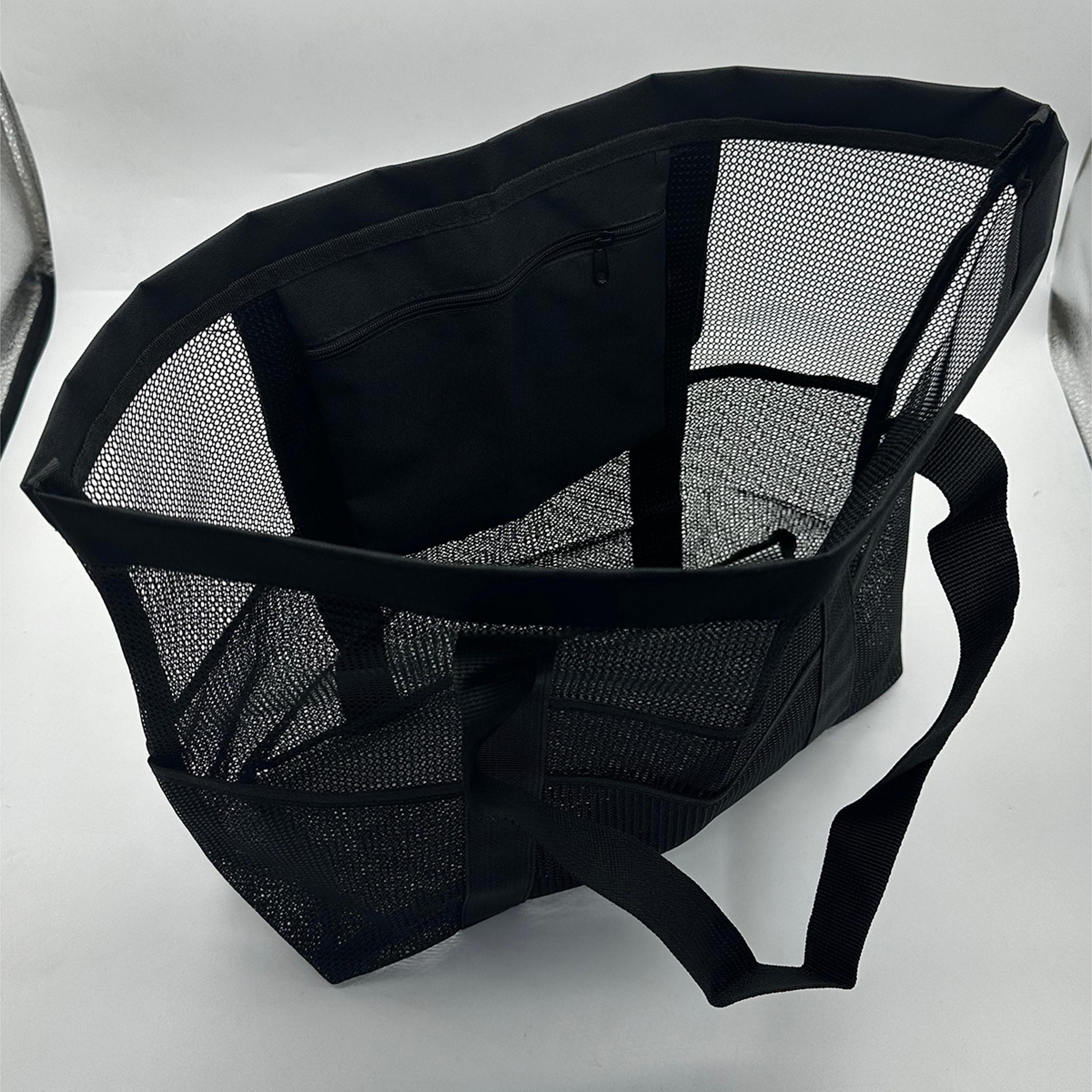 Large Capacity Mesh Beach Bag Multi Pocket Travel Toiletry  Portable Swim Organizer 0