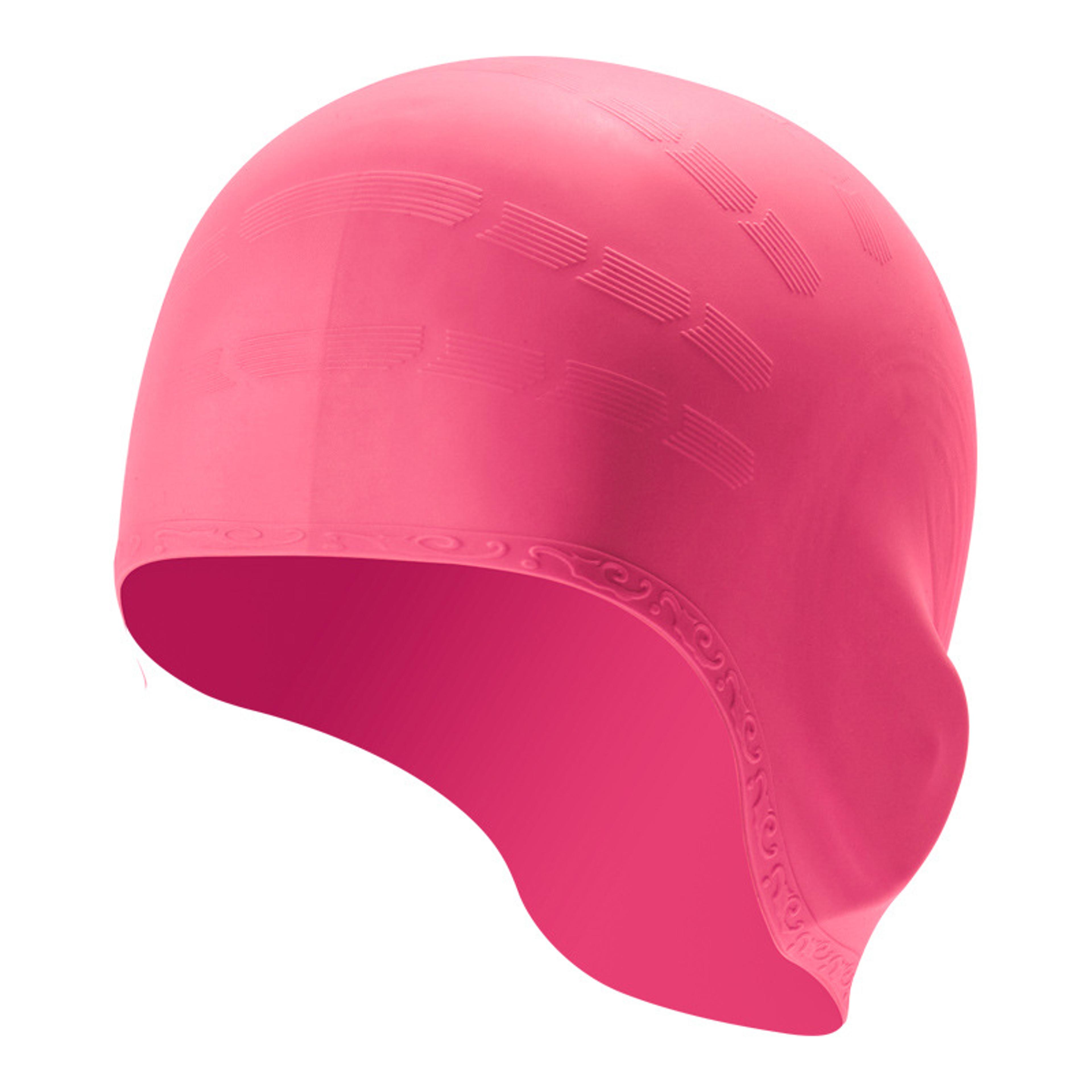 Silicone Waterproof Swim Cap With Ear Protection For Long Hair Men Women 6