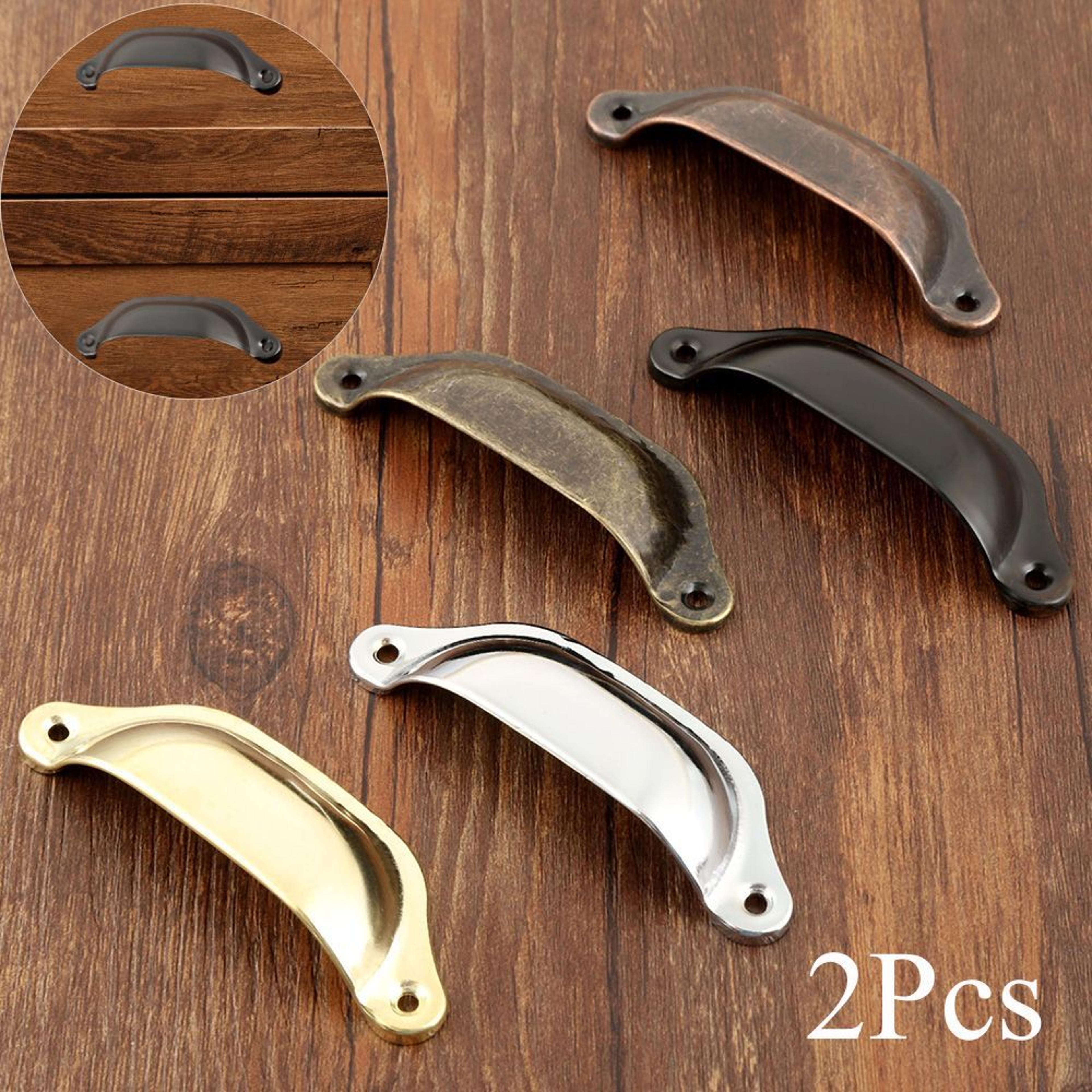 antique brass shell cabinet handles vintage drawer pulls