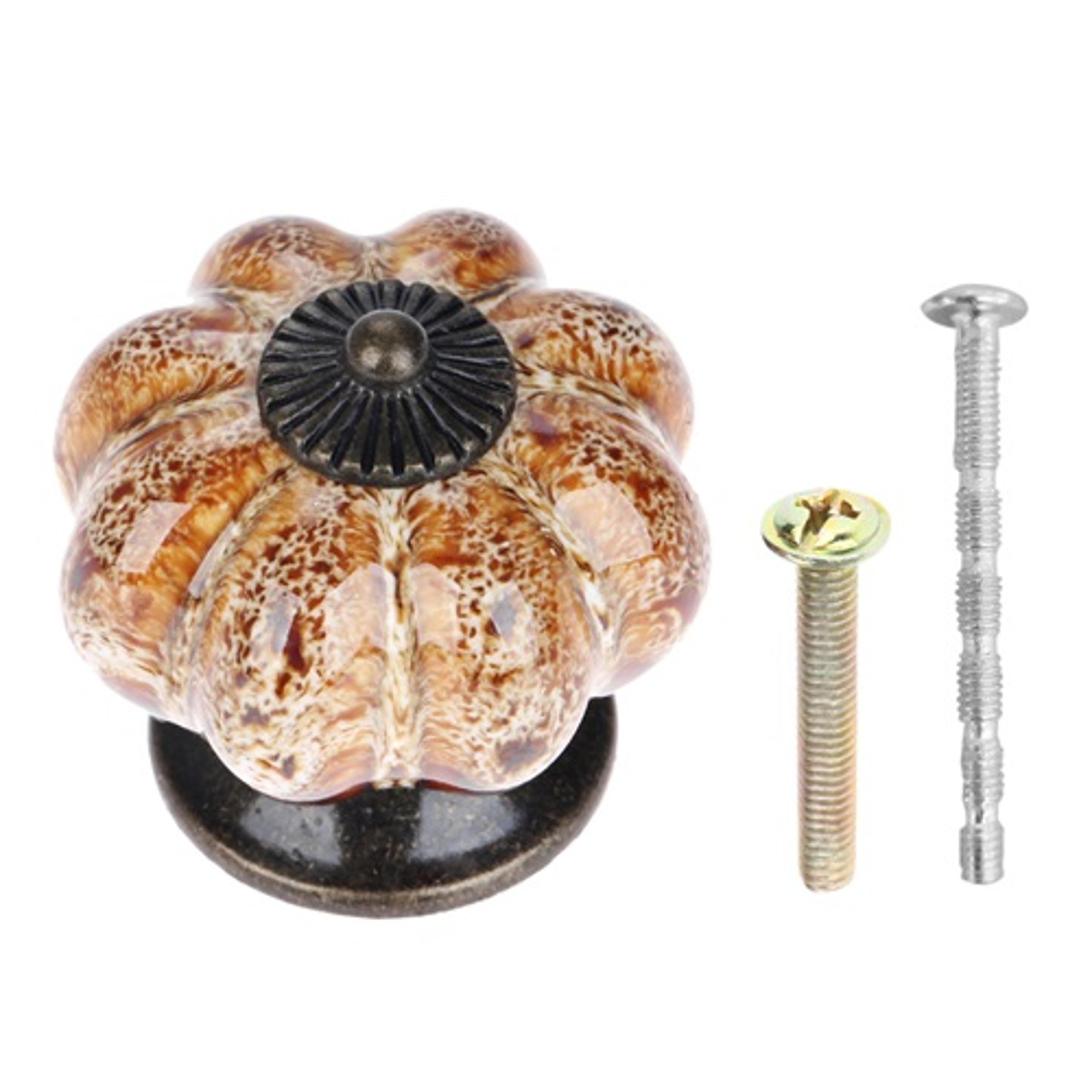 Antique Pumpkin Ceramic Cabinet Knobs Vintage Drawer Pulls For Kitchen  Furniture 8