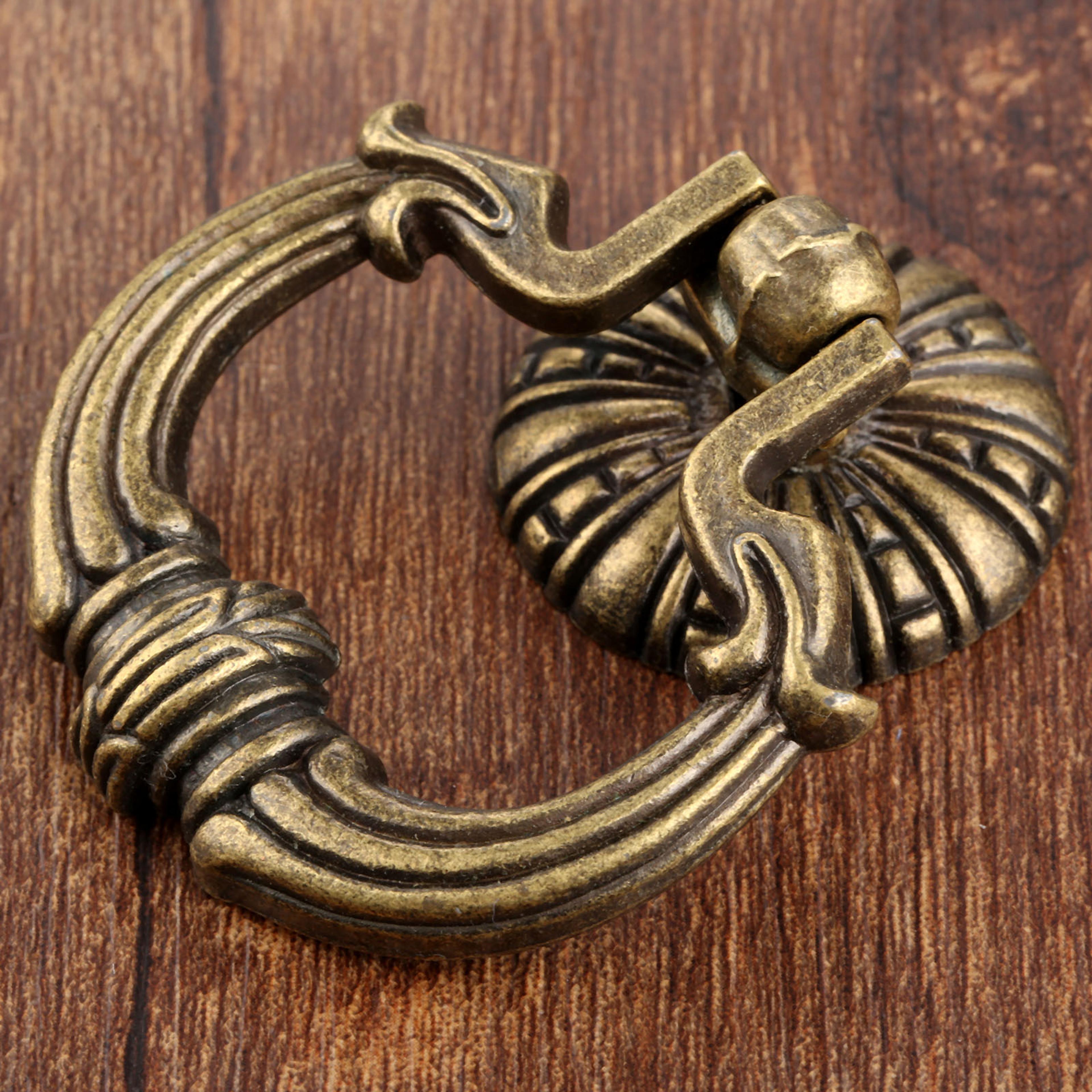 Antique Bronze Cabinet Handle Vintage Drawer Ring Pull Decorative Hardware For Cabinets 3
