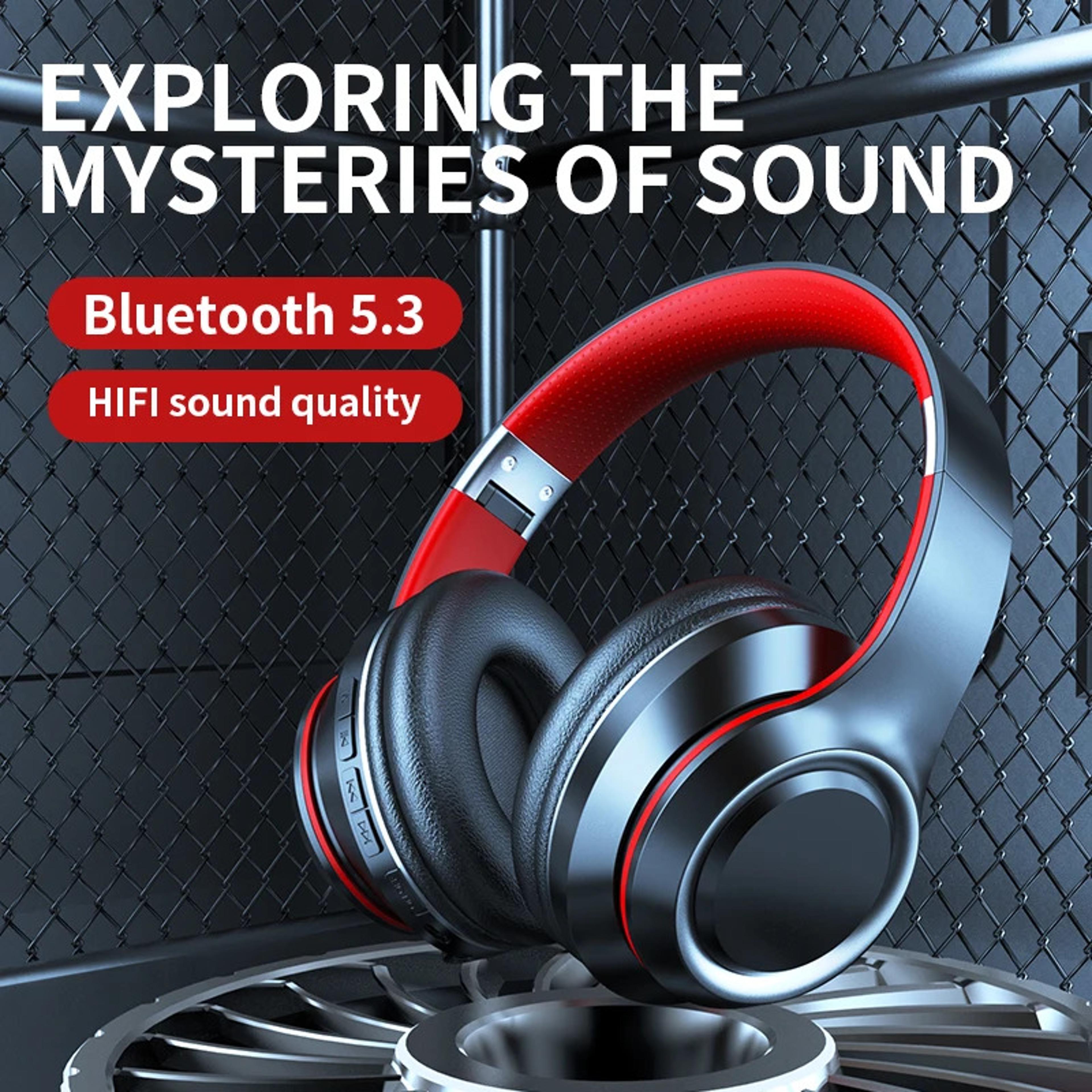 Wireless Bluetooth Headphones With Mic TF Card Playback  Display Screen Over Ear Headset 5