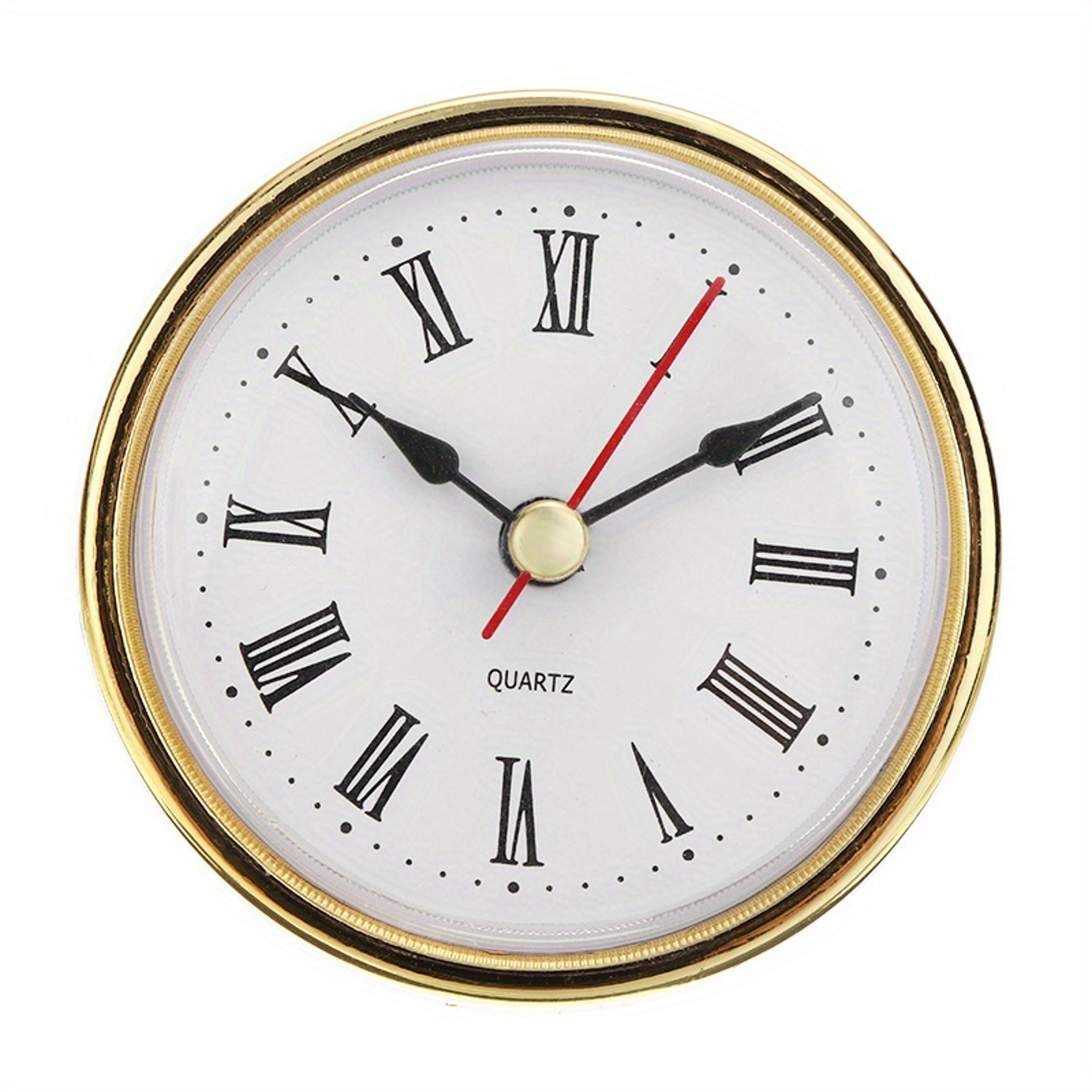DIY Mini Clock Insert Quartz Movement Round Roman Arabic Dial Replacement Clock Head 1