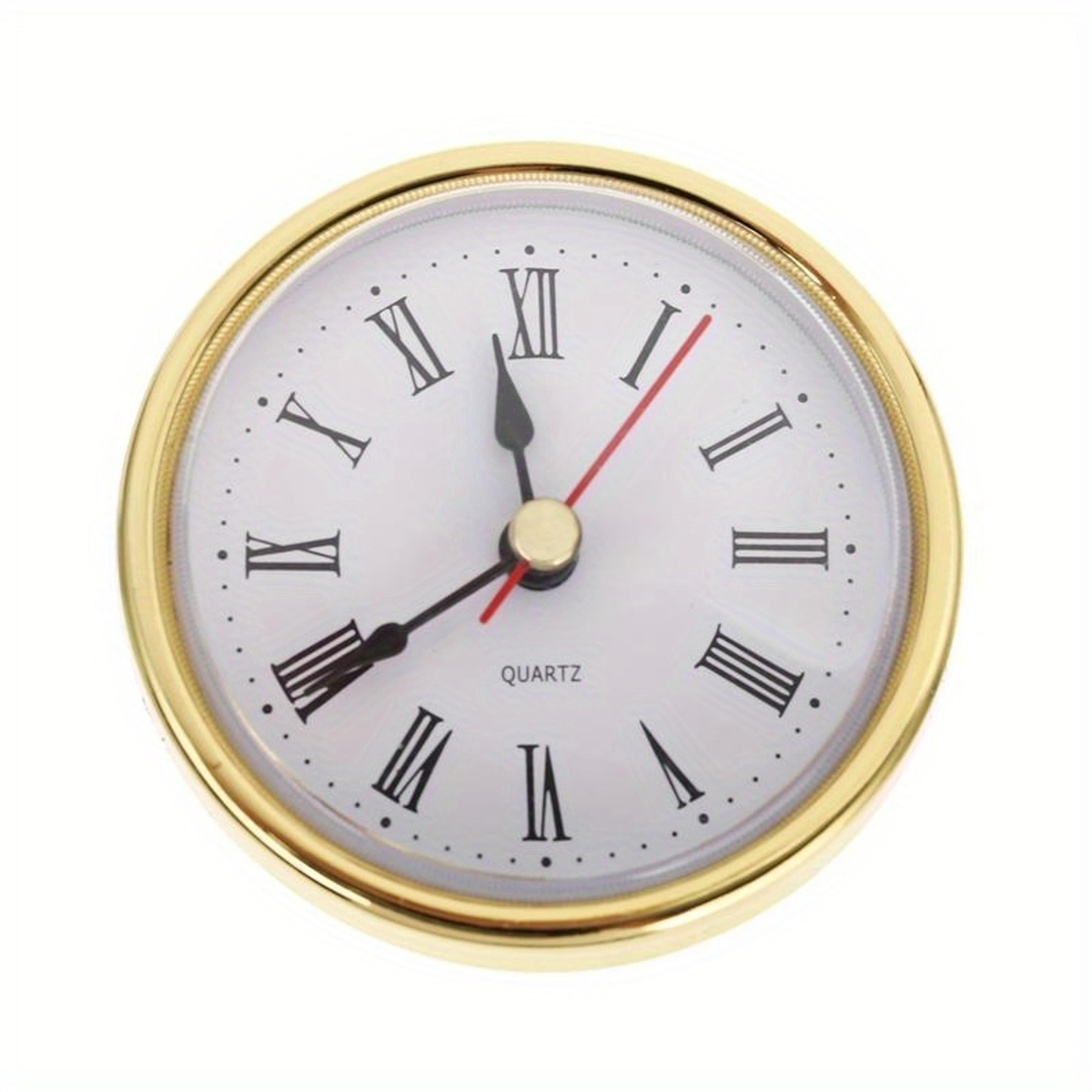 DIY Mini Clock Insert Quartz Movement Round Roman Arabic Dial Replacement Clock Head 4