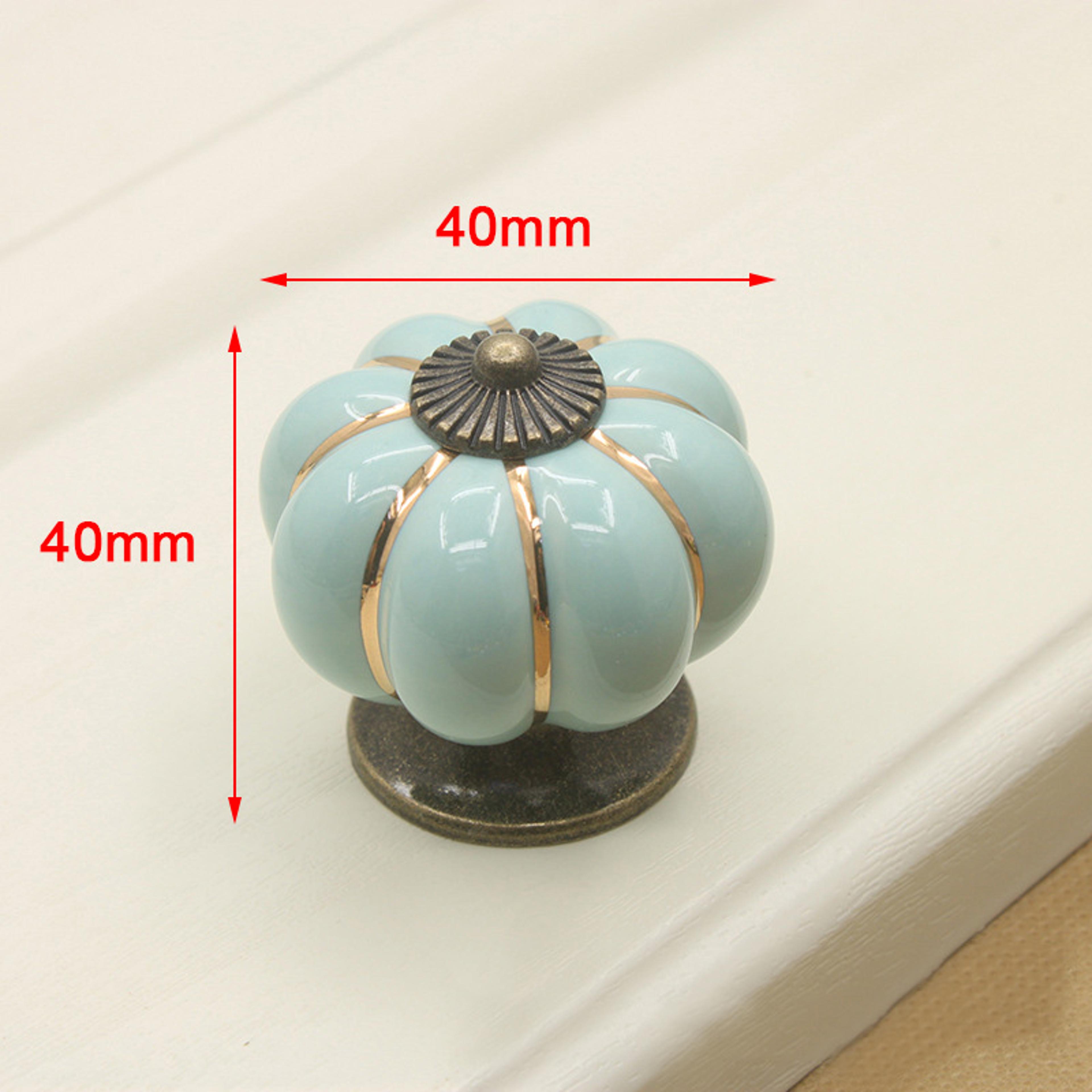 Cartoon Pumpkin Ceramic Drawer Knobs Cute Kids Cabinet Handles 3