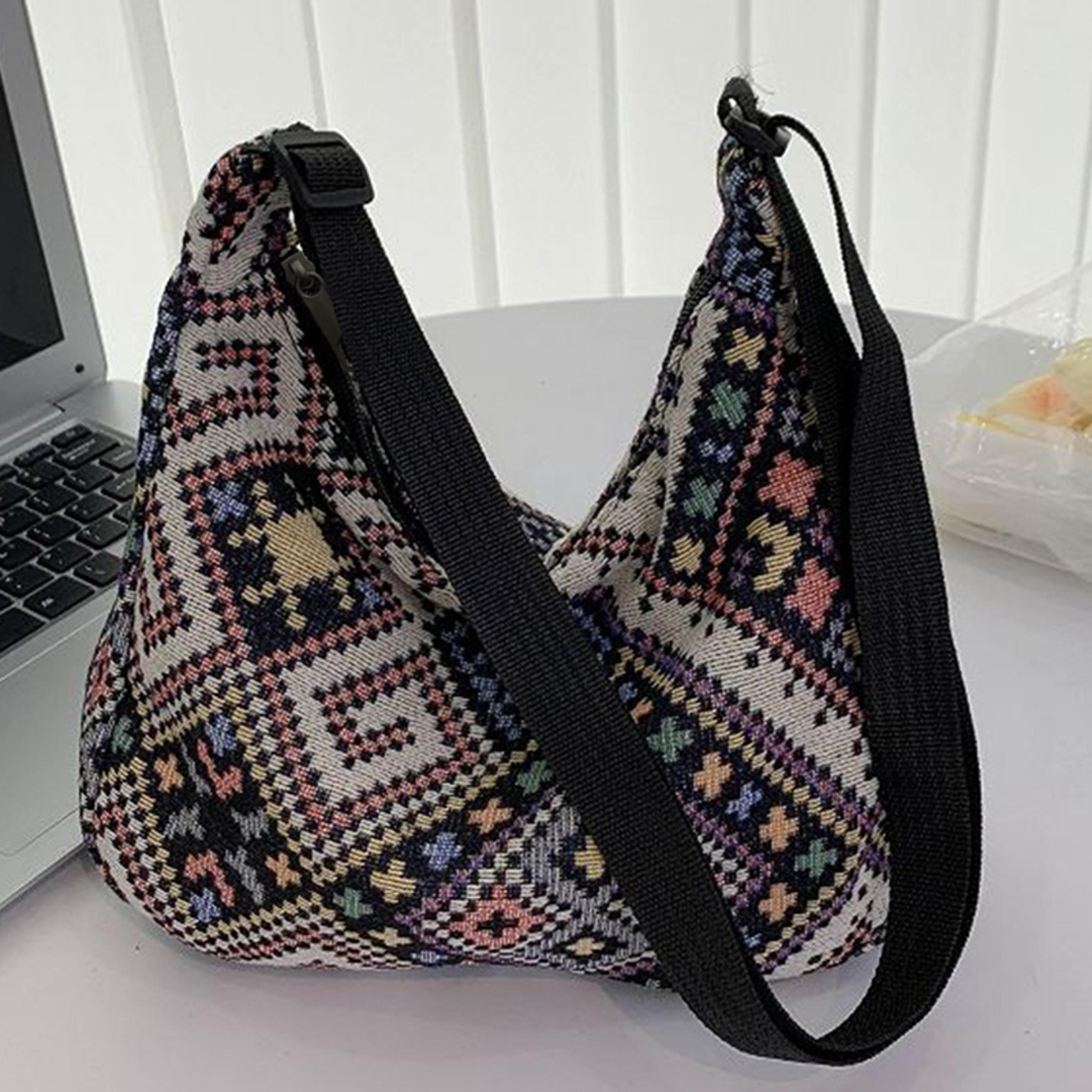 Ethnic Canvas Tote Shoulder Bag For Men  Women Everyday Tote Bag Casual Shoulder Bag 5