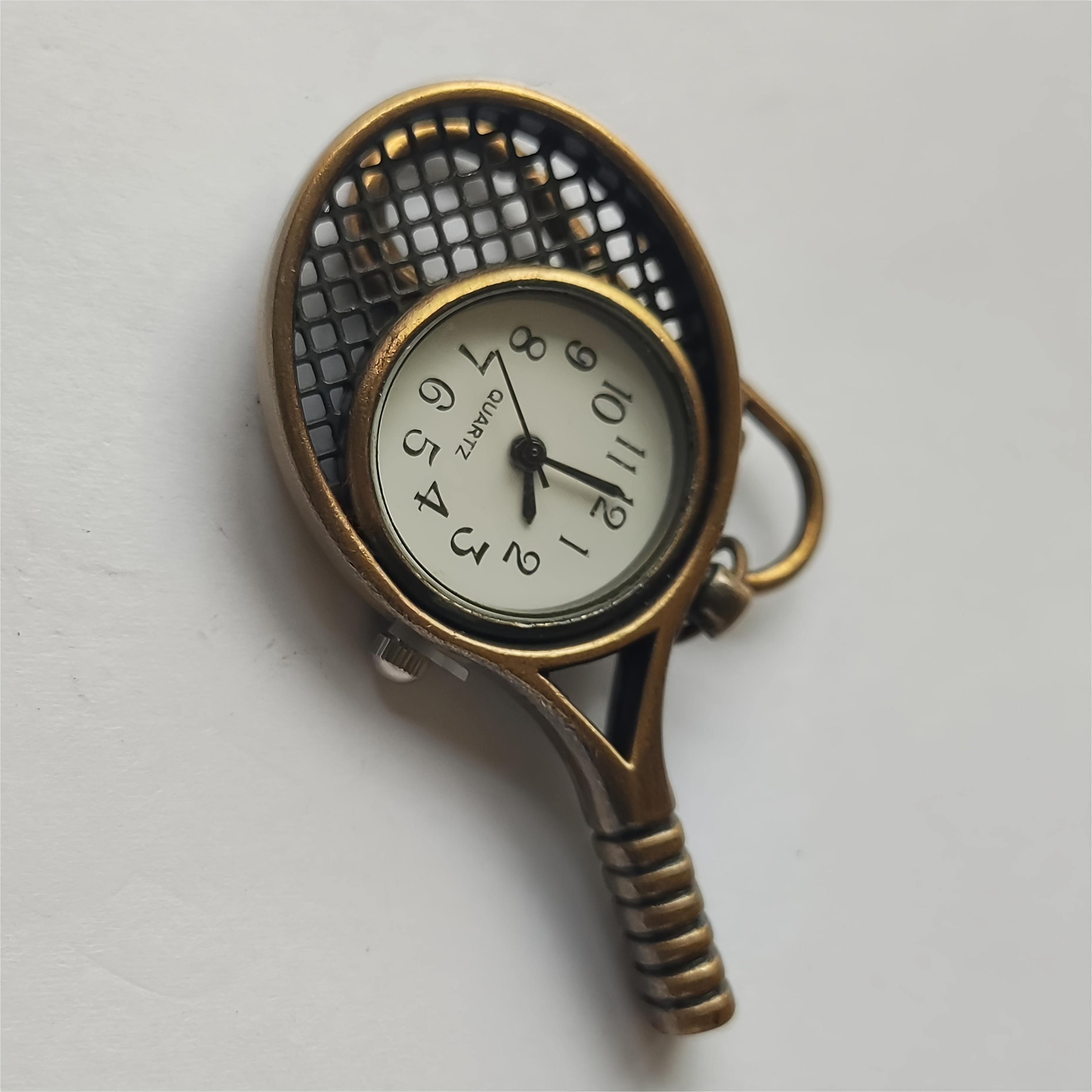 Vintage Mini Tennis Racket Pendant Necklace Watch For Women And Men 1