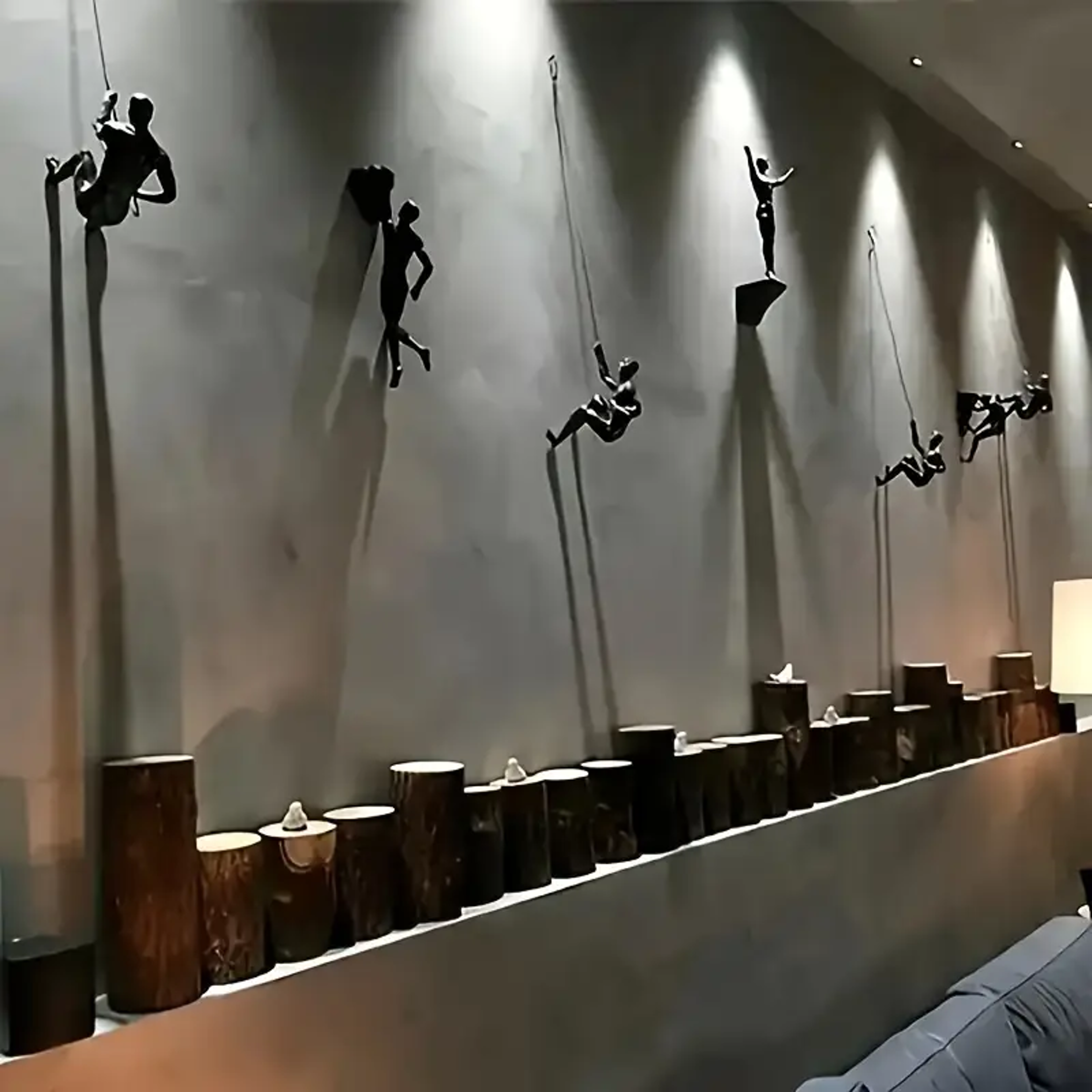Creative Climbing Man Wall Sculpture Modern Art Decor 3