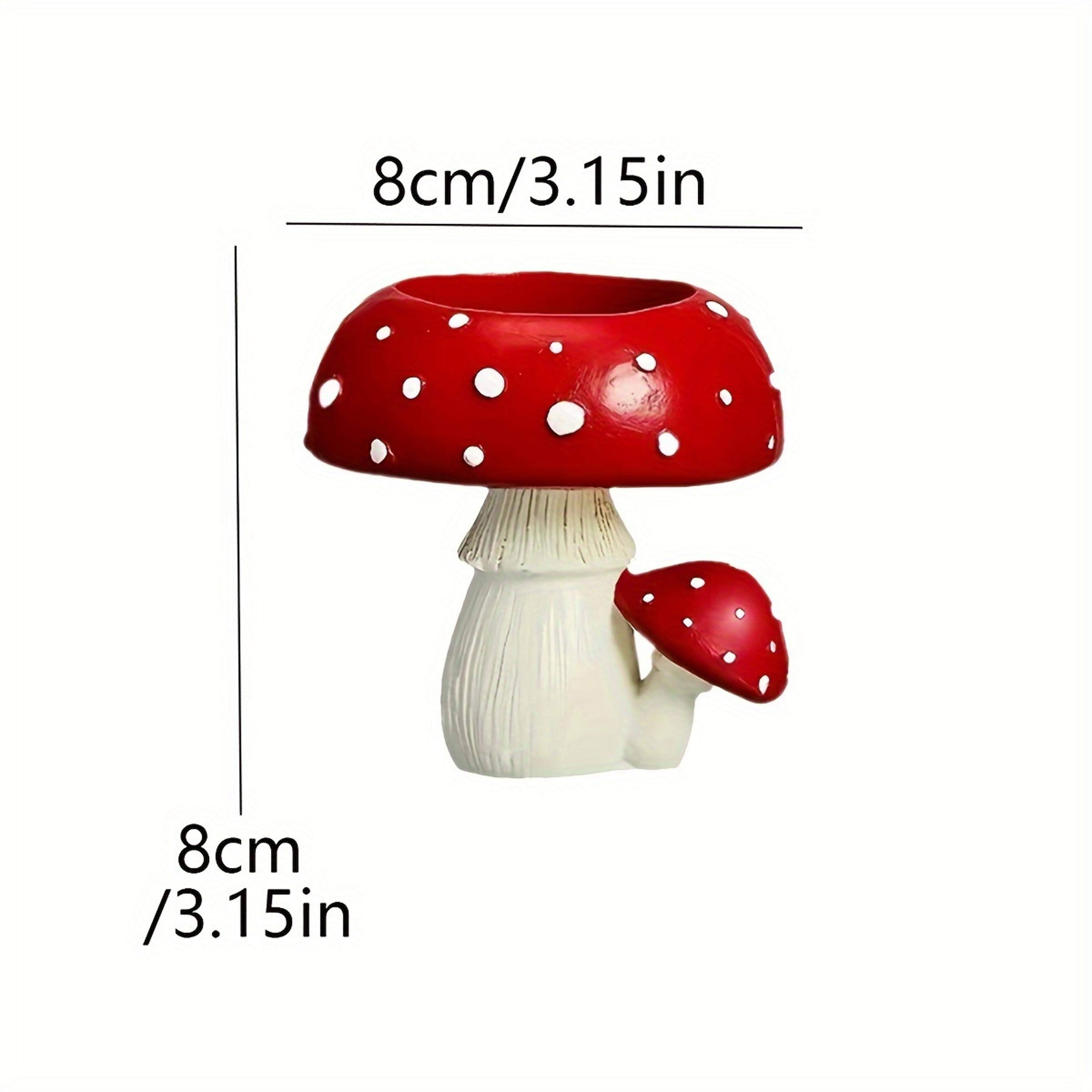 Enchanted Mushroom Candle Holder Resin Fairy Garden Decor 1