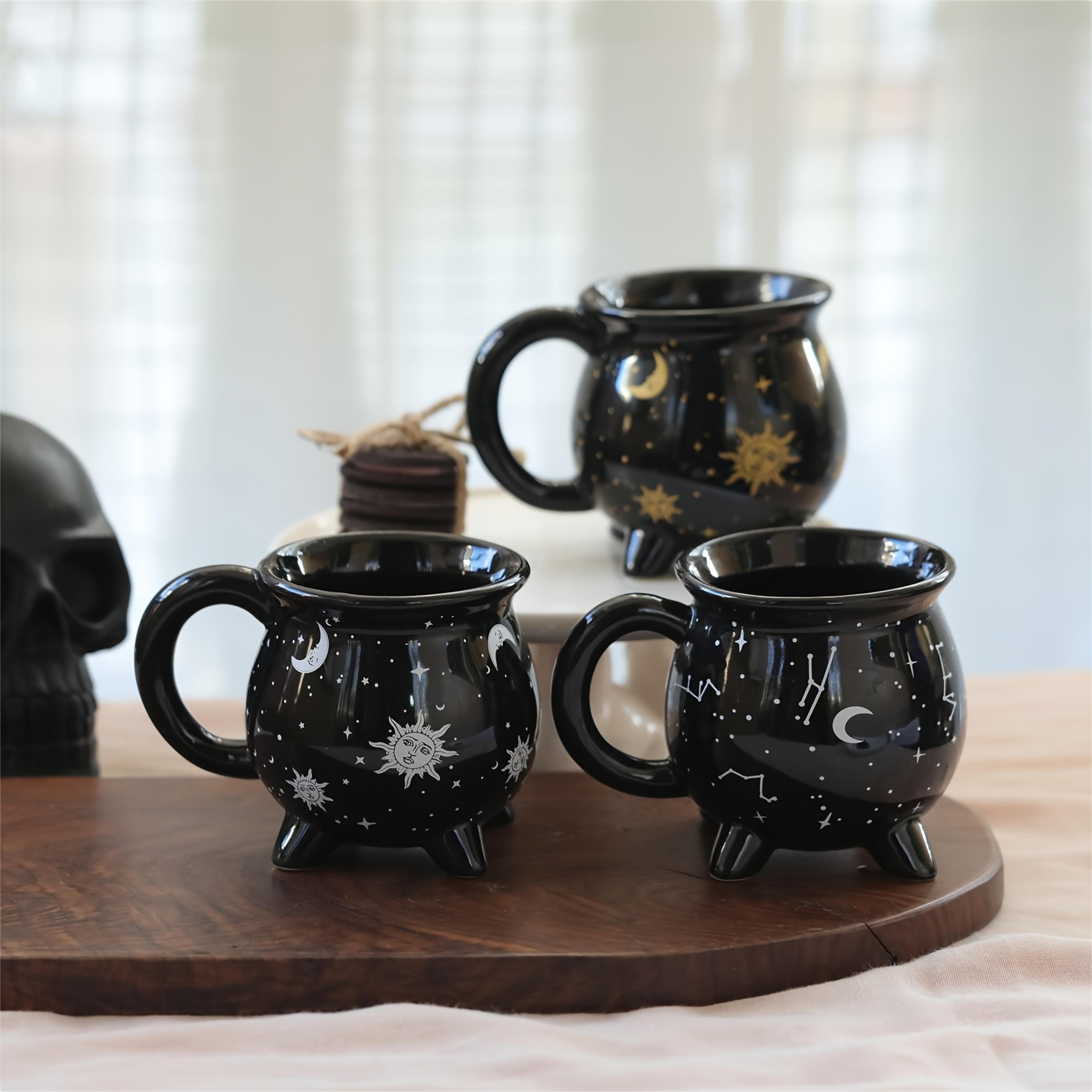 celestial sun moon stars coffee mug – mystical ceramic divination cup for coffee & tea lovers