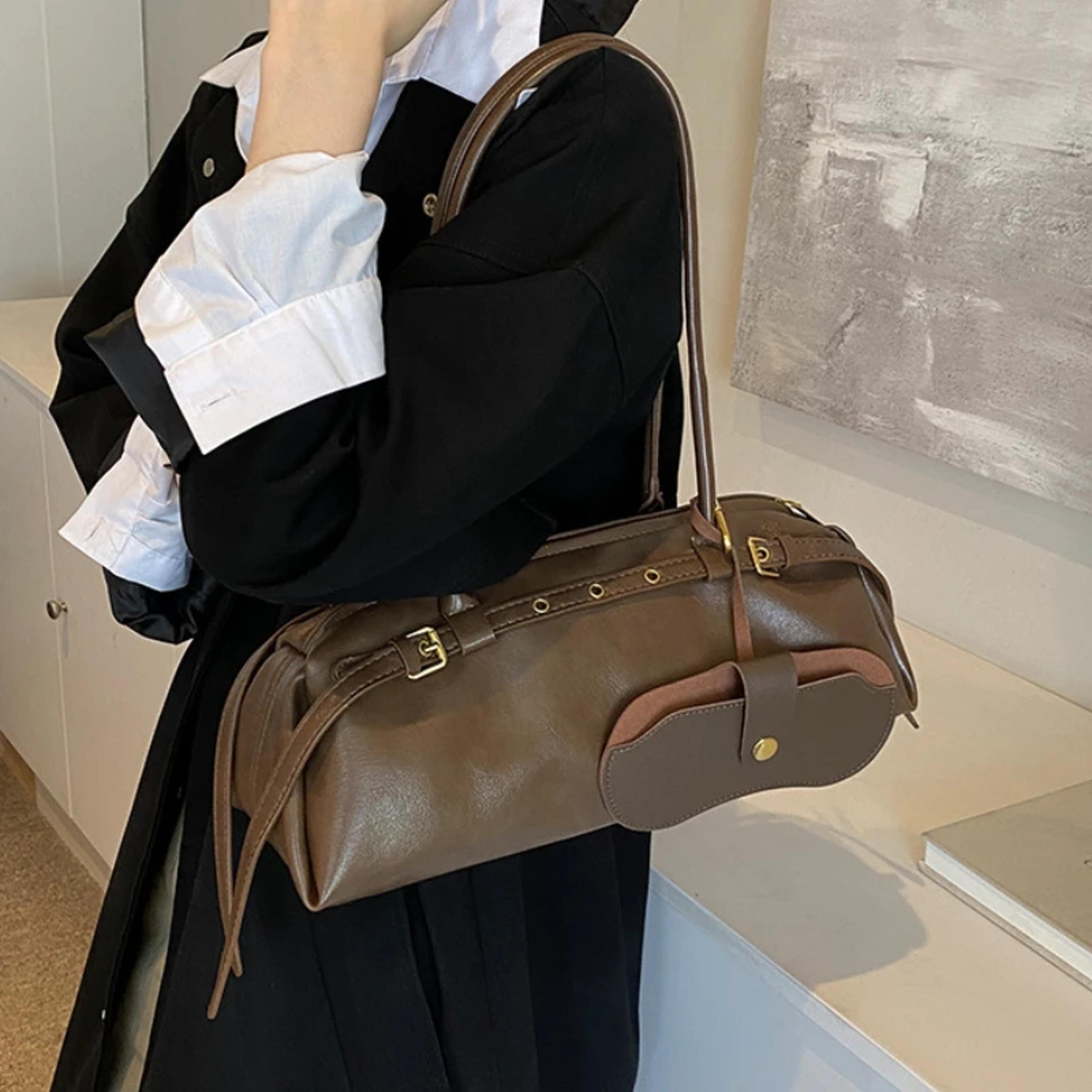 Elegant Large Capacity Shoulder Bag For Women PU Leather Everyday Tote Purse 2