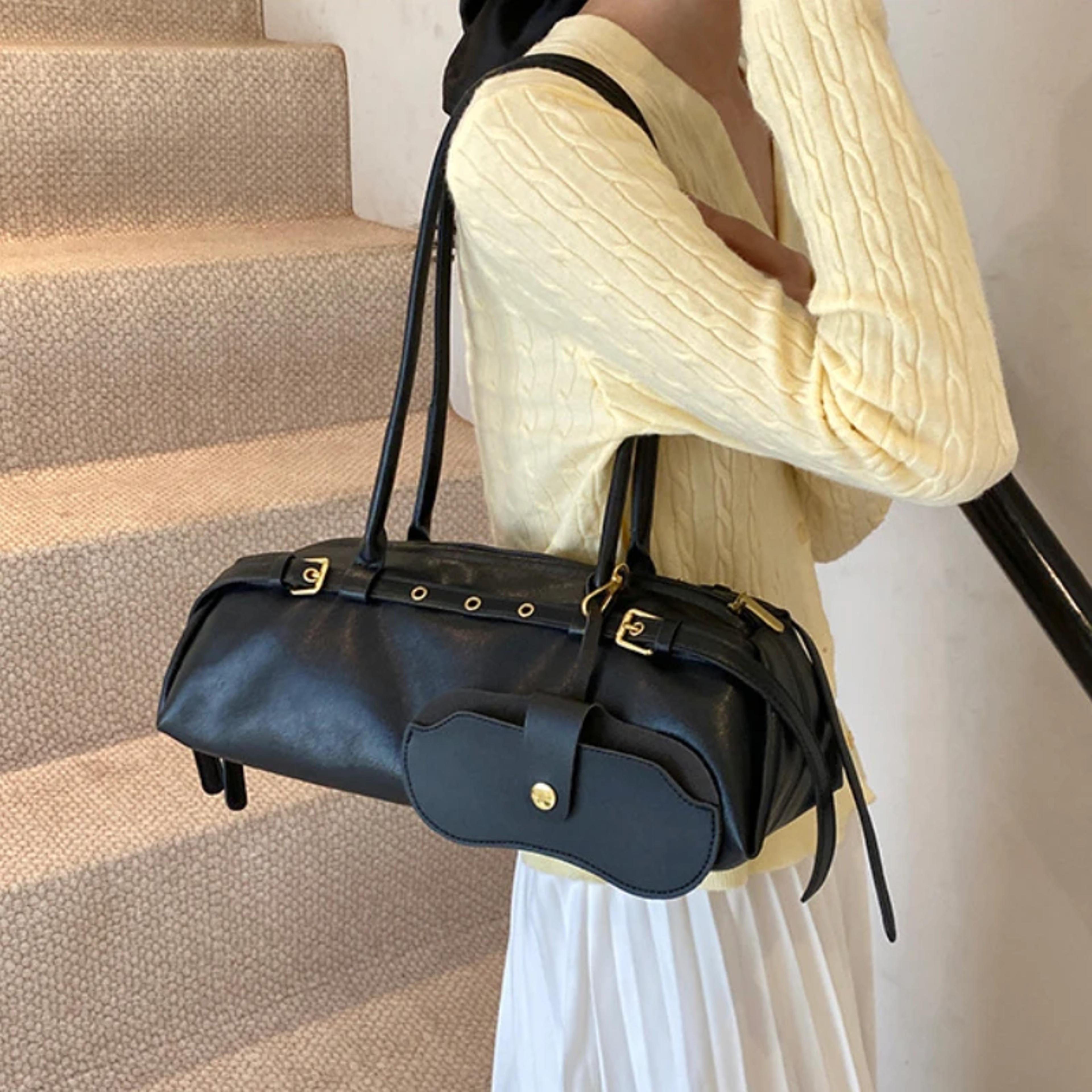 Elegant Large Capacity Shoulder Bag For Women PU Leather Everyday Tote Purse 3