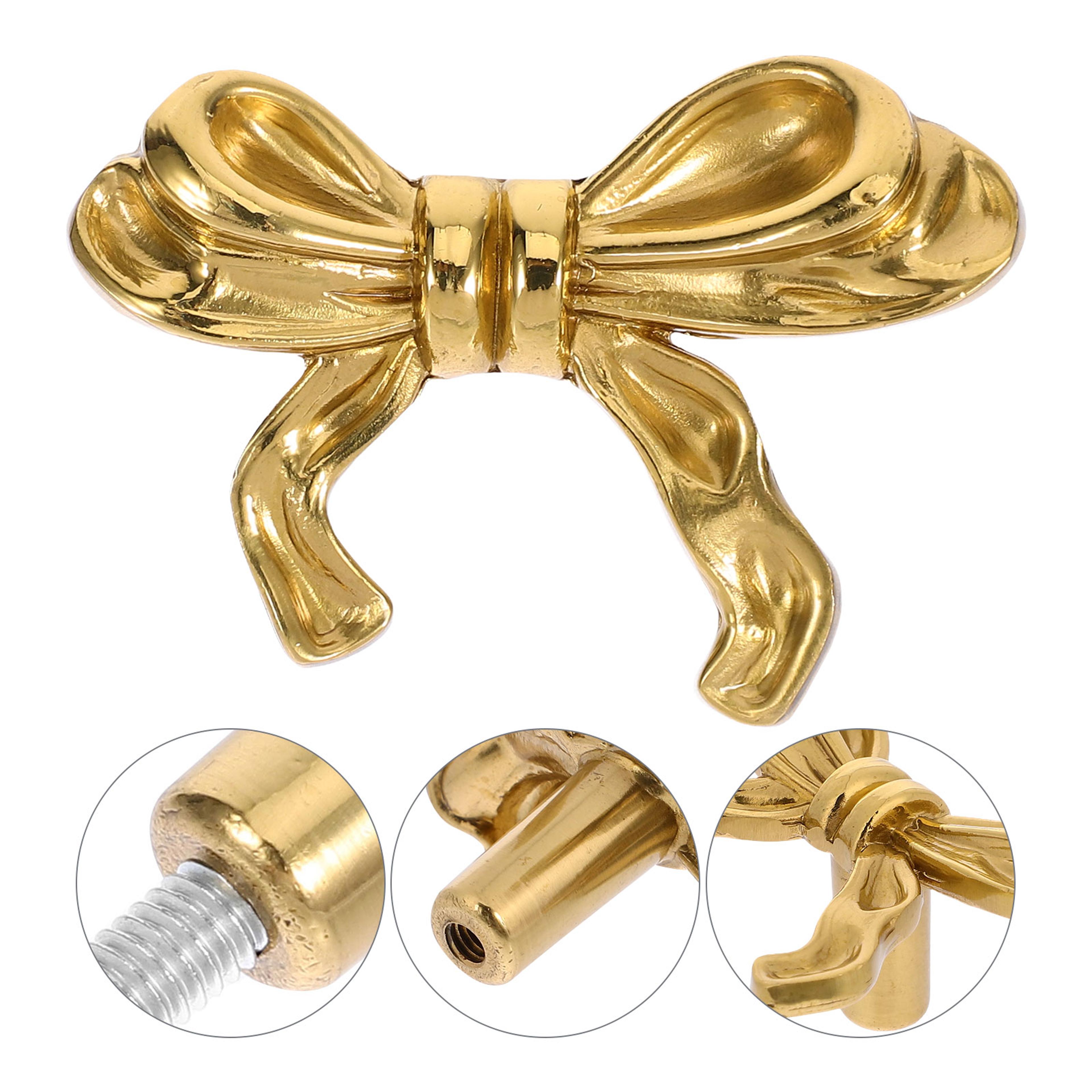 Vintage Brass Bowknot Cabinet Knob Decorative Drawer Pull Handle 1