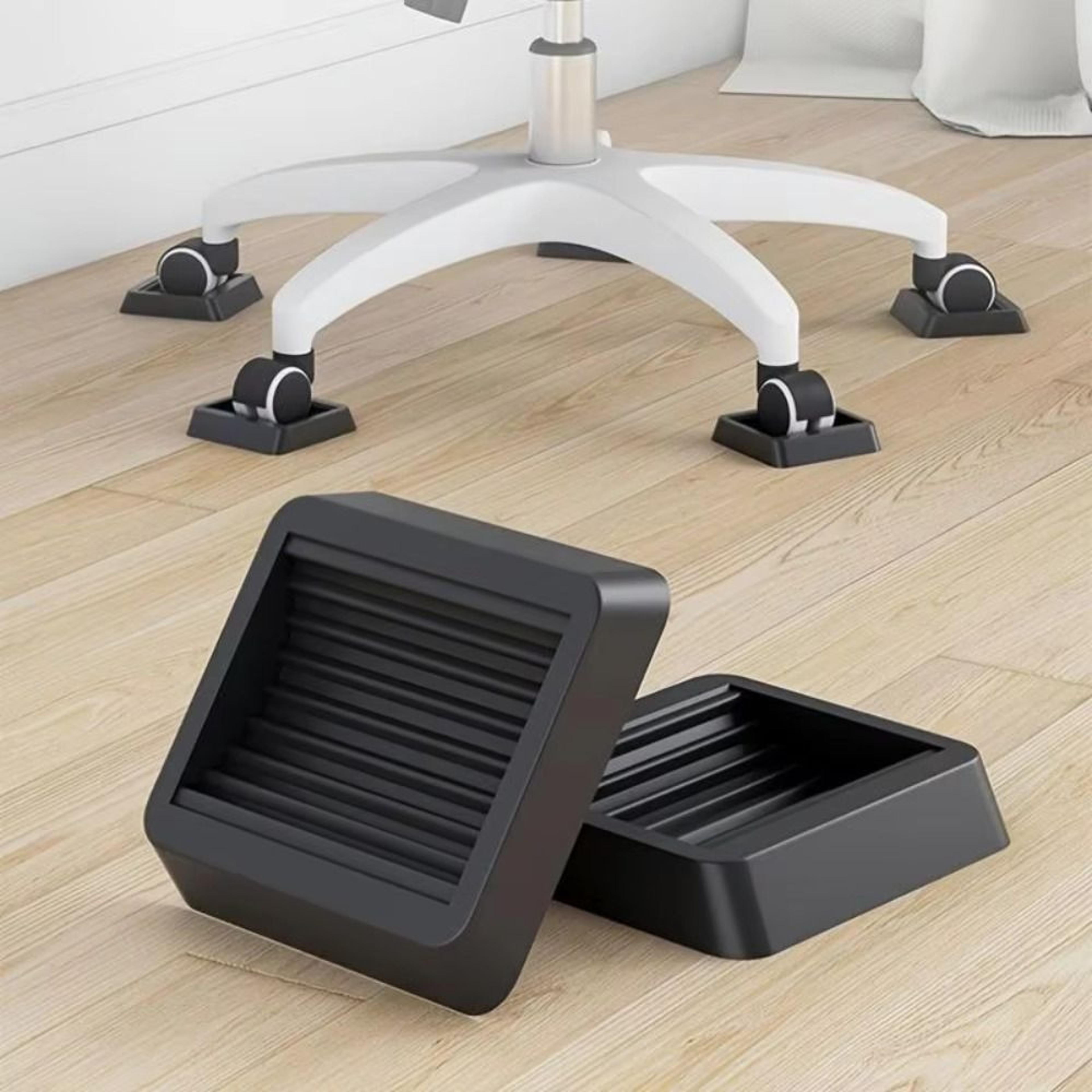 Anti Slip Chair Wheel Stoppers Floor Protectors Set For Hardwood And Tile 1