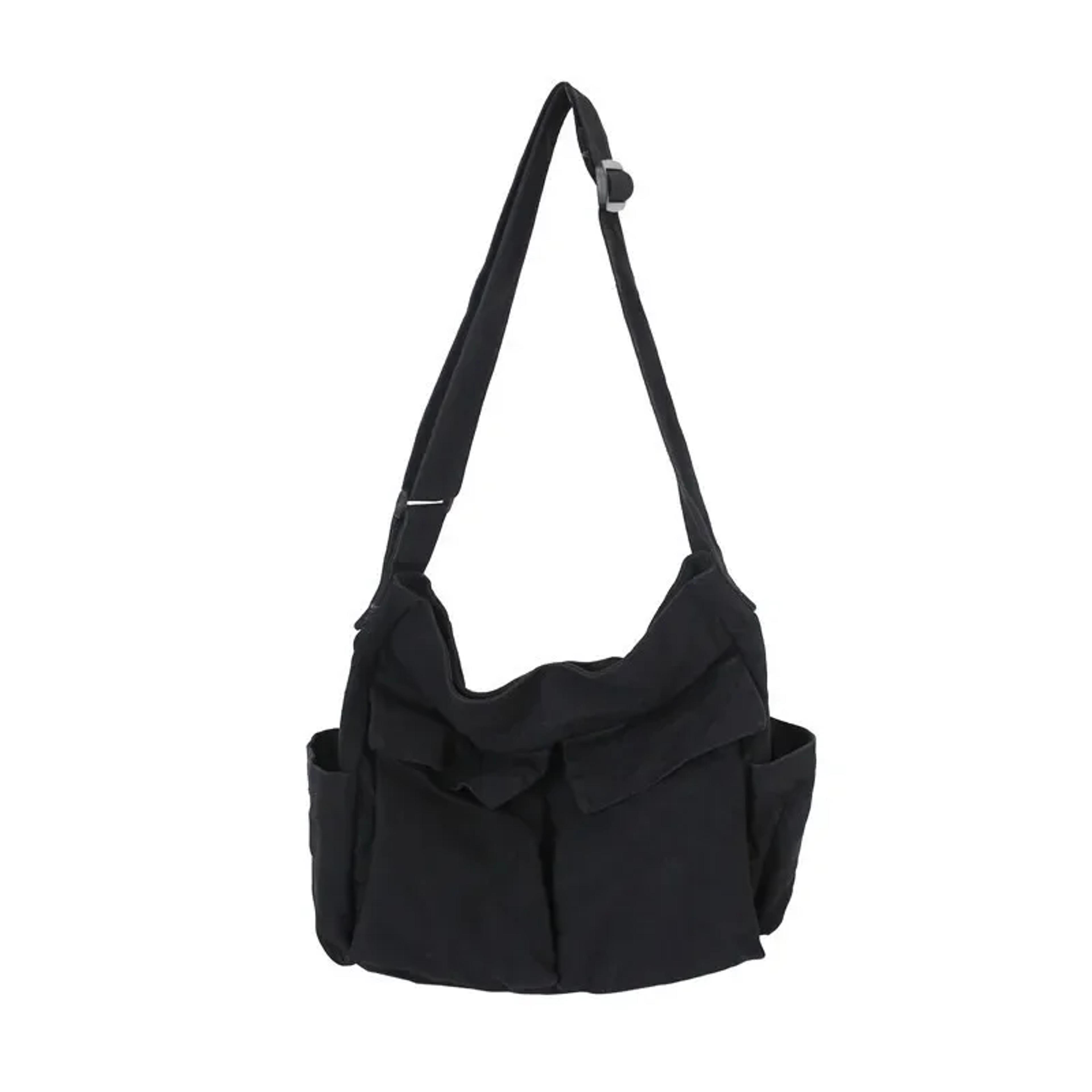 Large Capacity Canvas Messenger Bag For Women Stylish Casual Shoulder Tote 2
