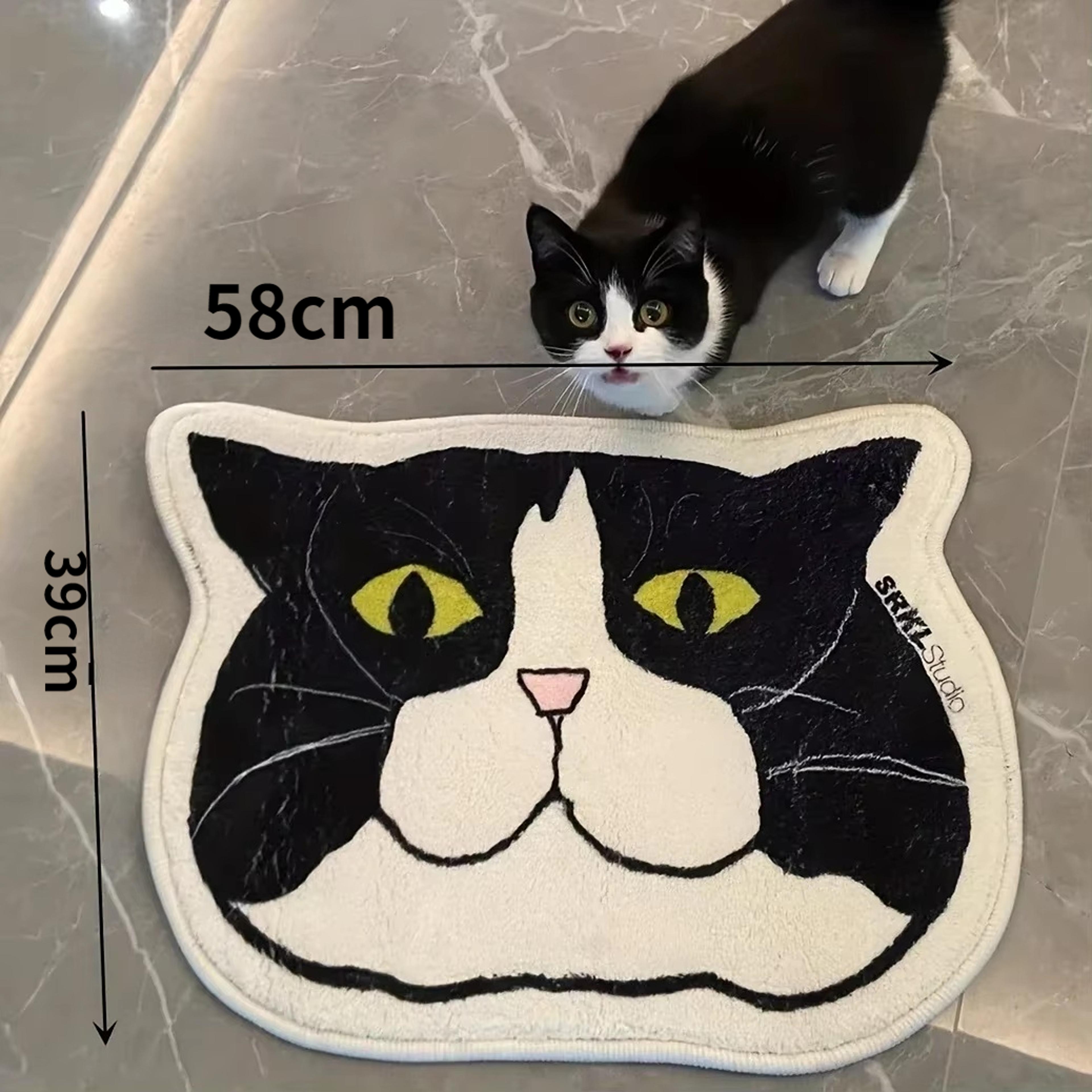 Cute Cat Non Slip Floor Mat Waterproof Stain Resistant Pet Themed Bathroom Kitchen Rug 5