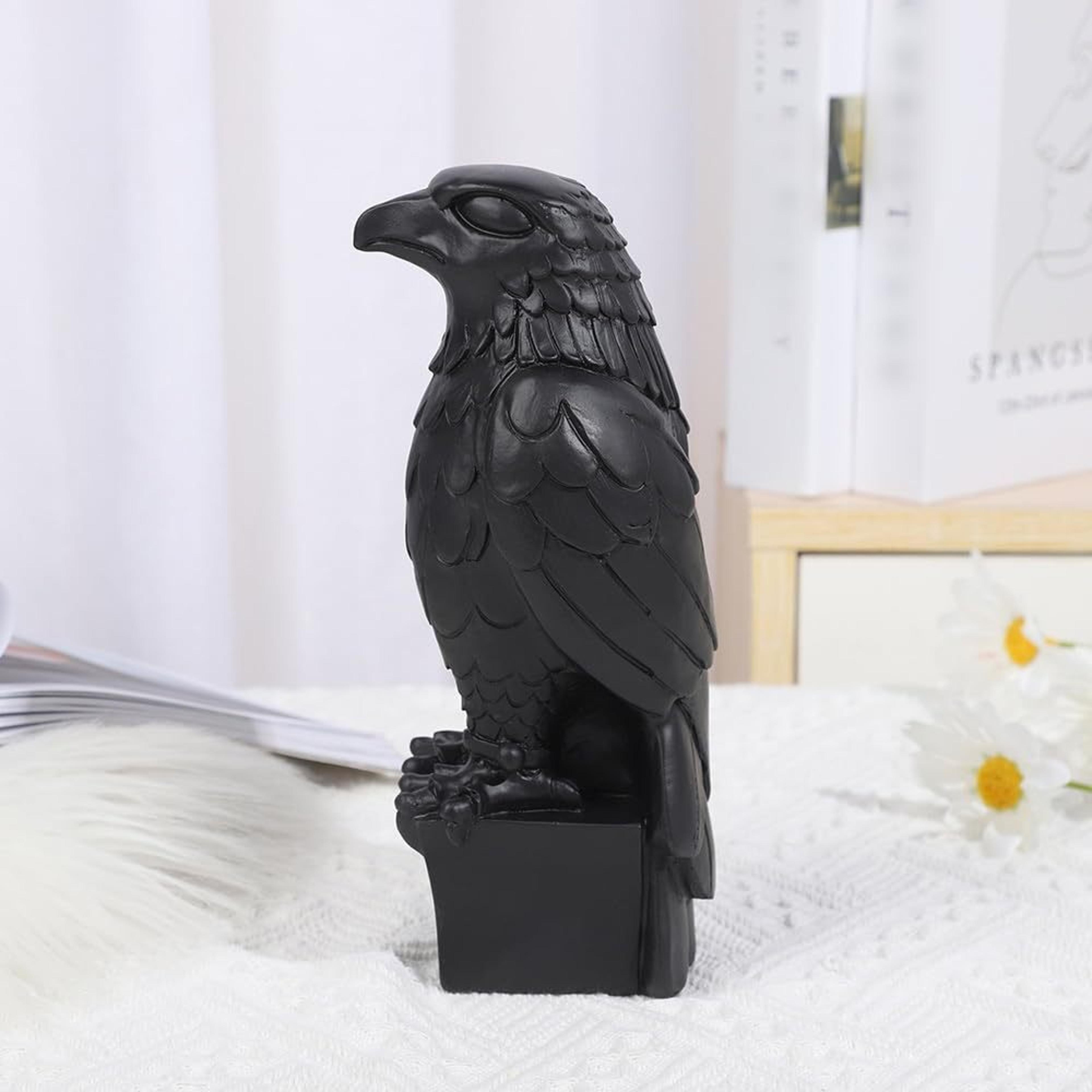 Black Eagle Resin Statue Hawk Sculpture For Desk Home Office Decor 3