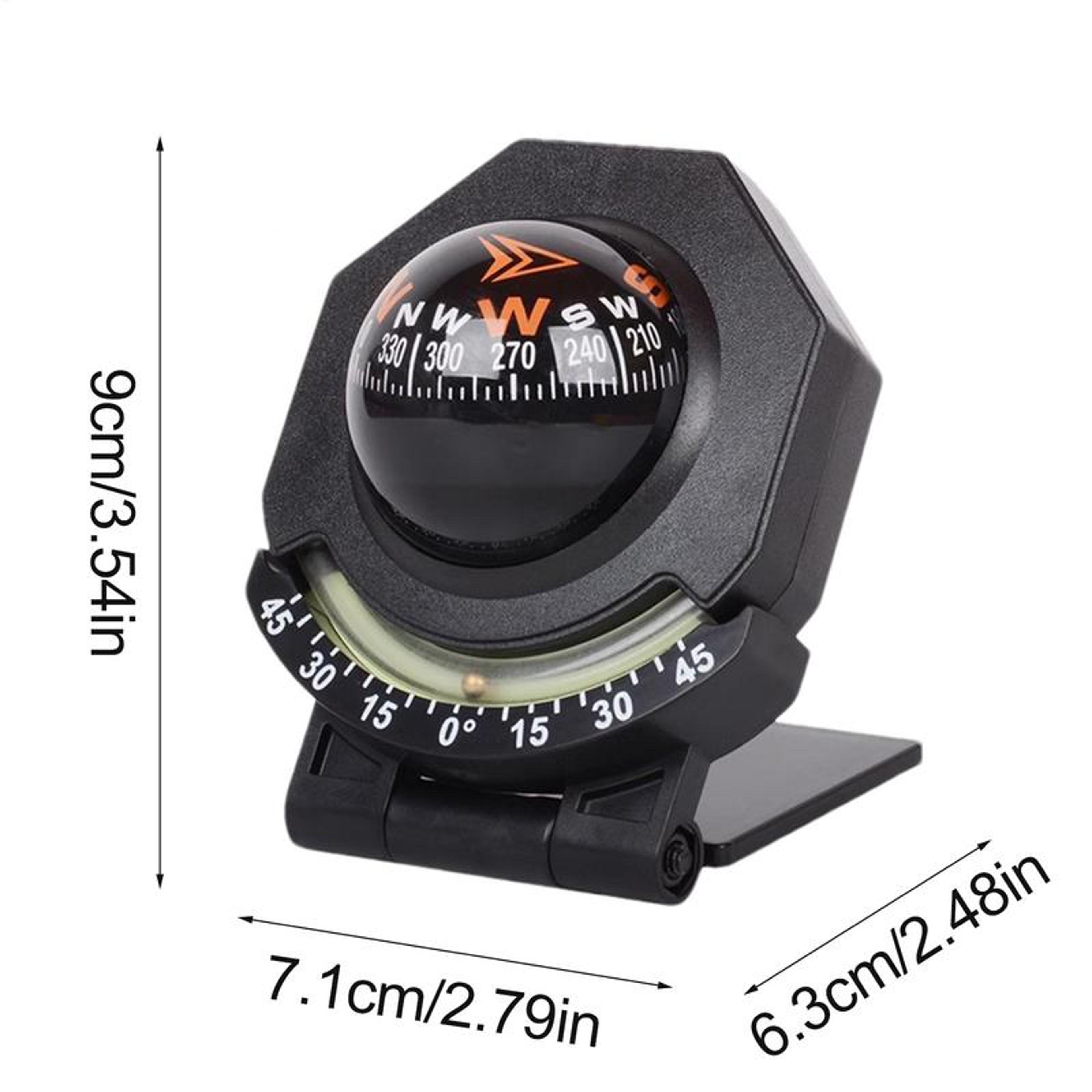Illuminated Marine Compass With Inclinometer Adjustable Boat Navigation Compass 3