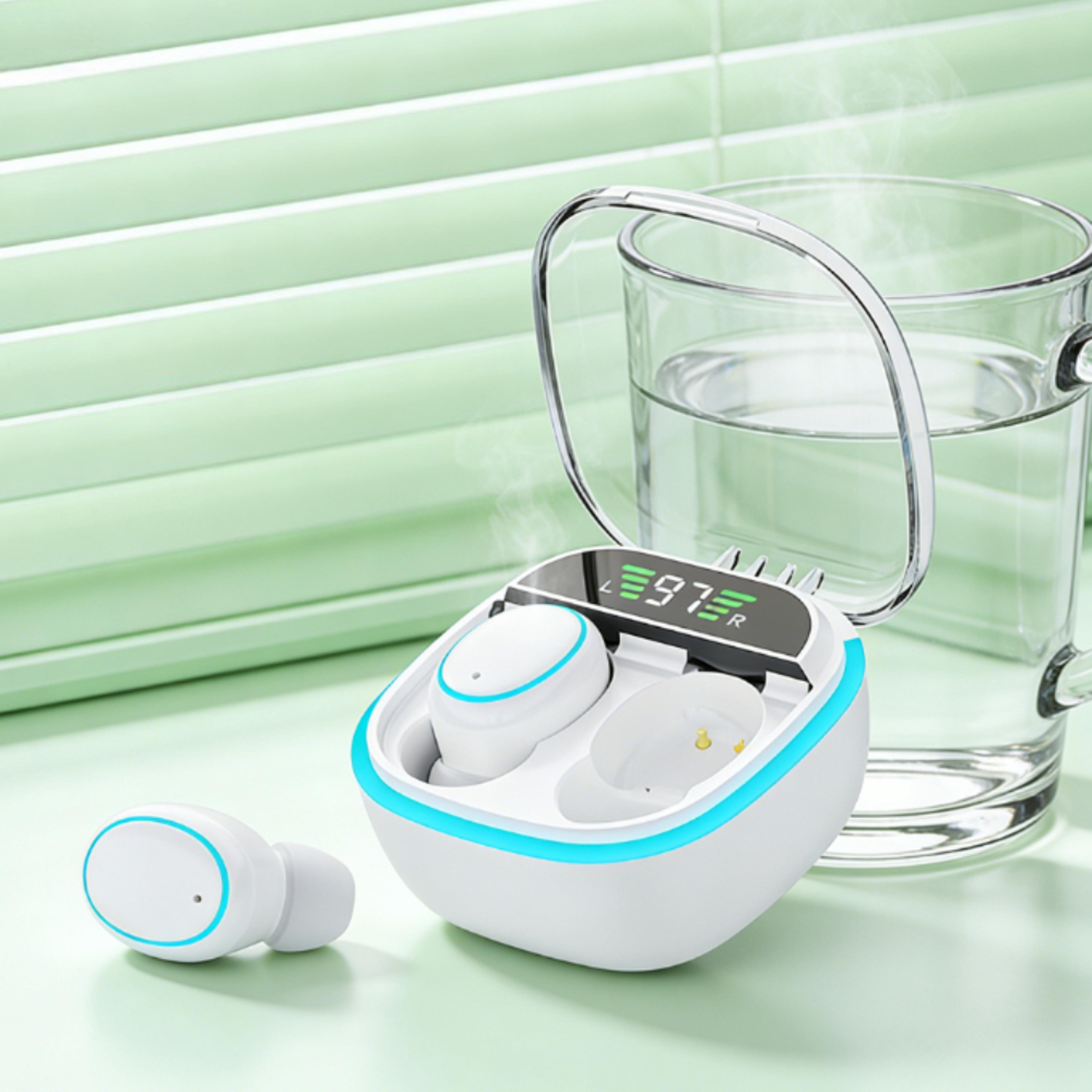 high-definition sound bluetooth earbuds with led display & long battery life