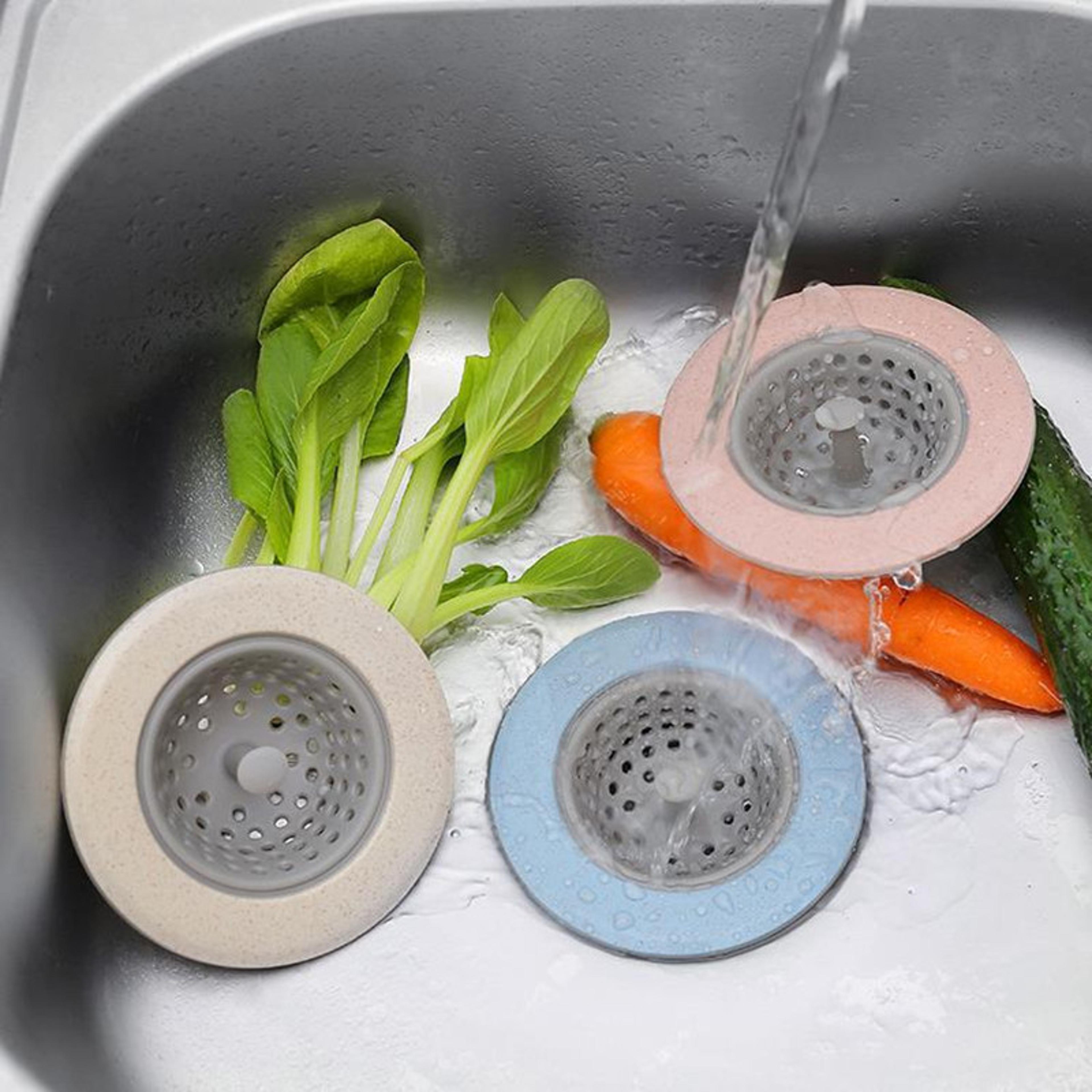 universal silicone sink drain hair catcher & stopper for bathroom and kitchen
