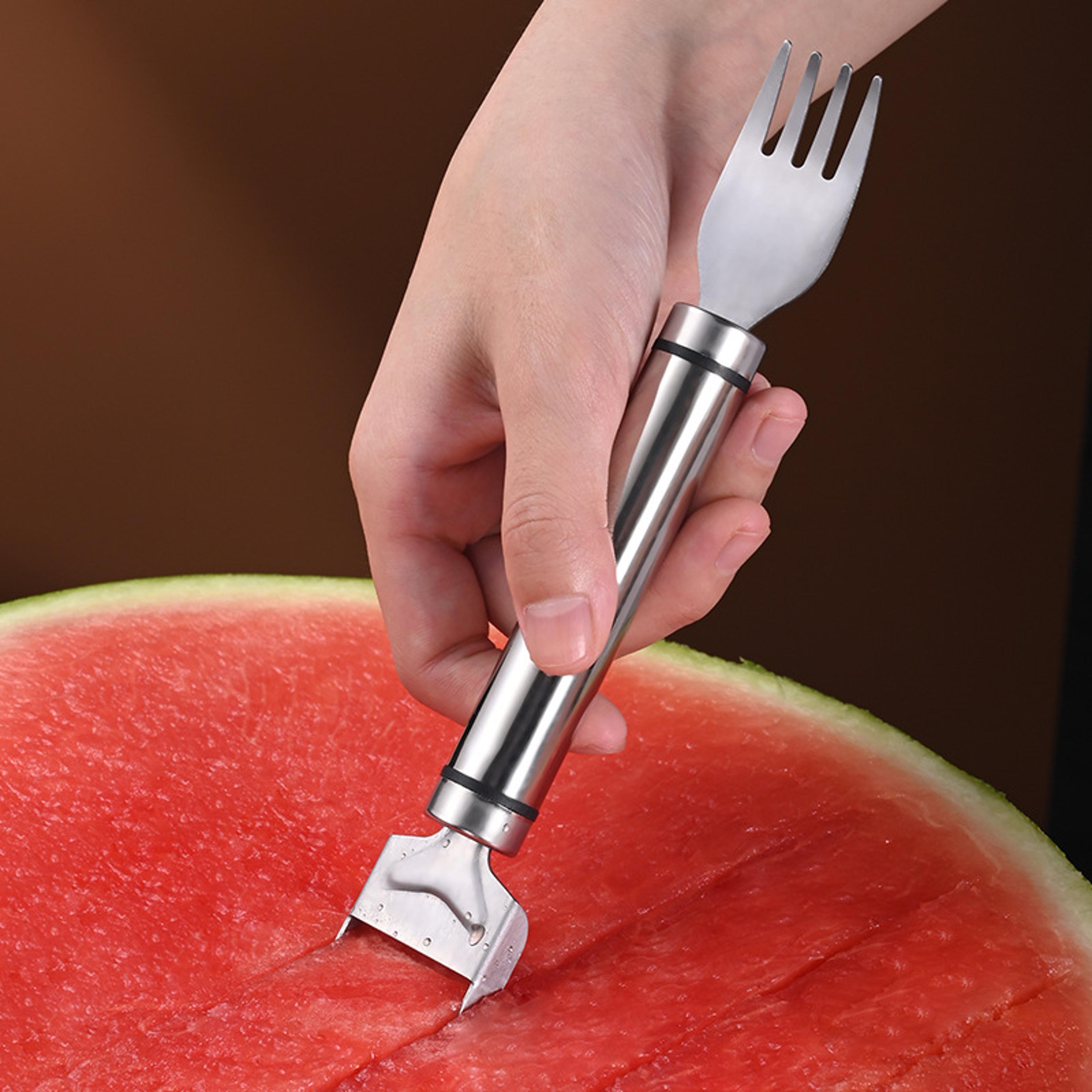 Stainless Steel Watermelon Cutter Slicer Fork Tool For Easy Fruit Serving 2