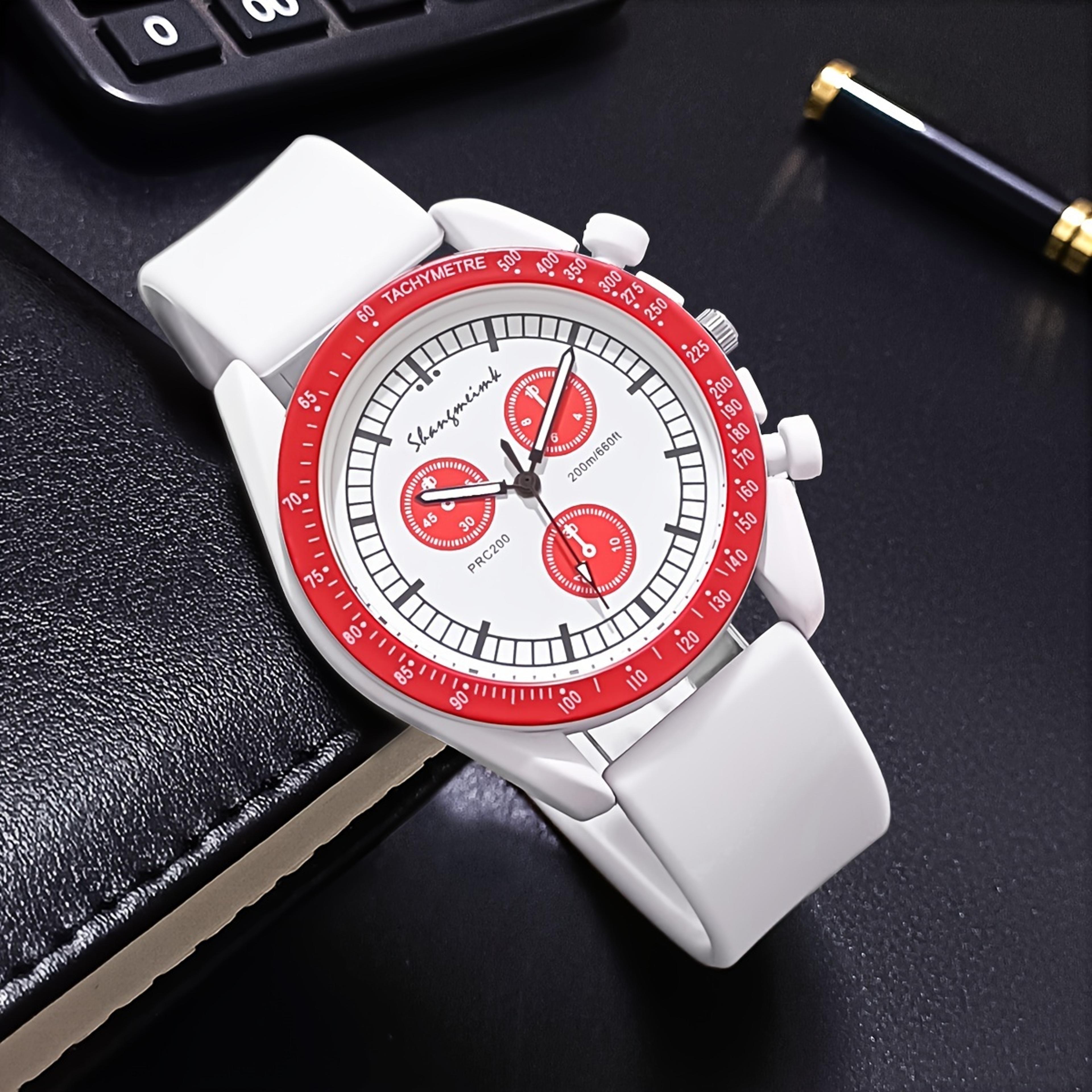 Stylish Silicone Band Women Sports Watch With Quartz Movement  Three Dial Design 8
