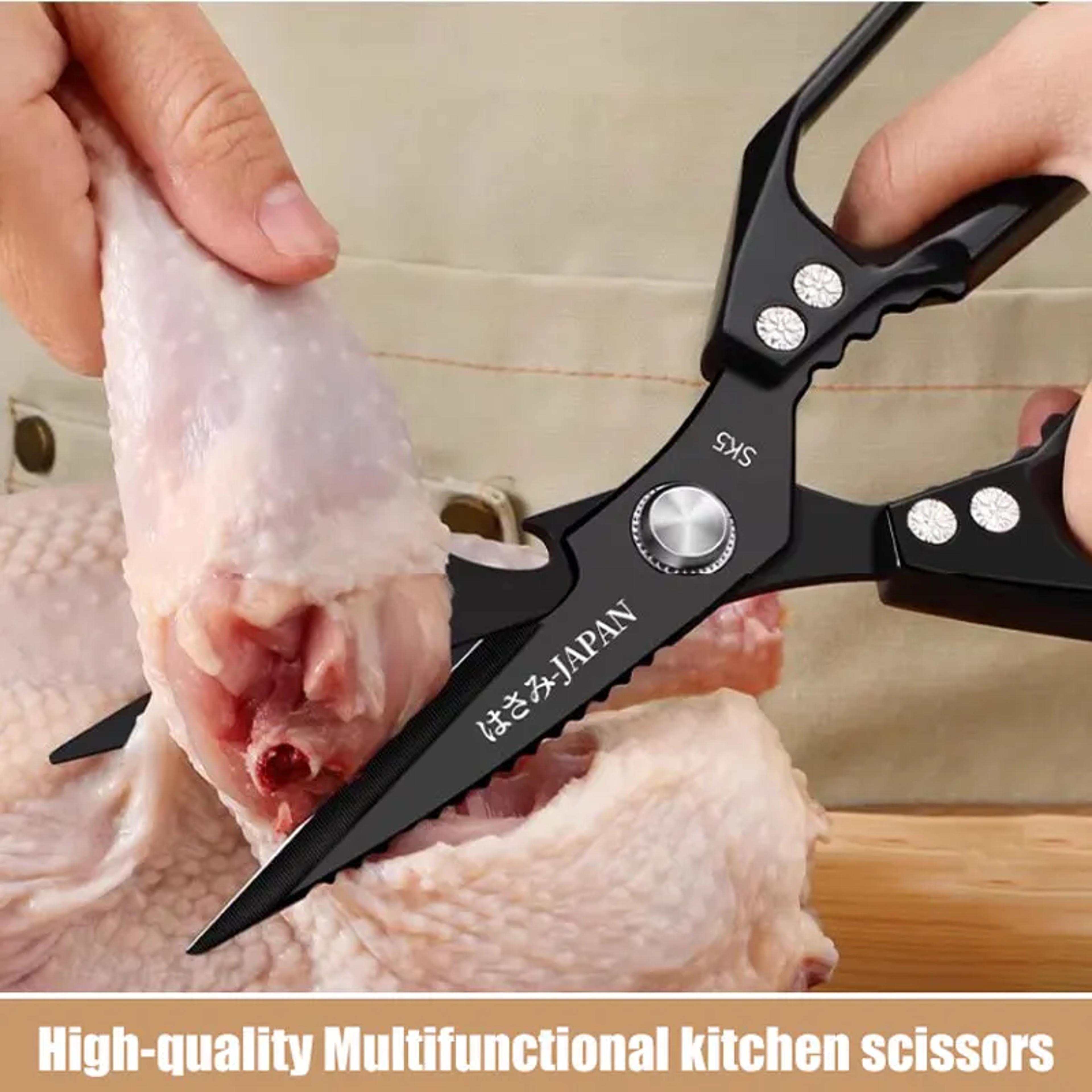 Multifunctional Kitchen Scissors With Bone Cutter Fish Scraper  Bottle Opener 0