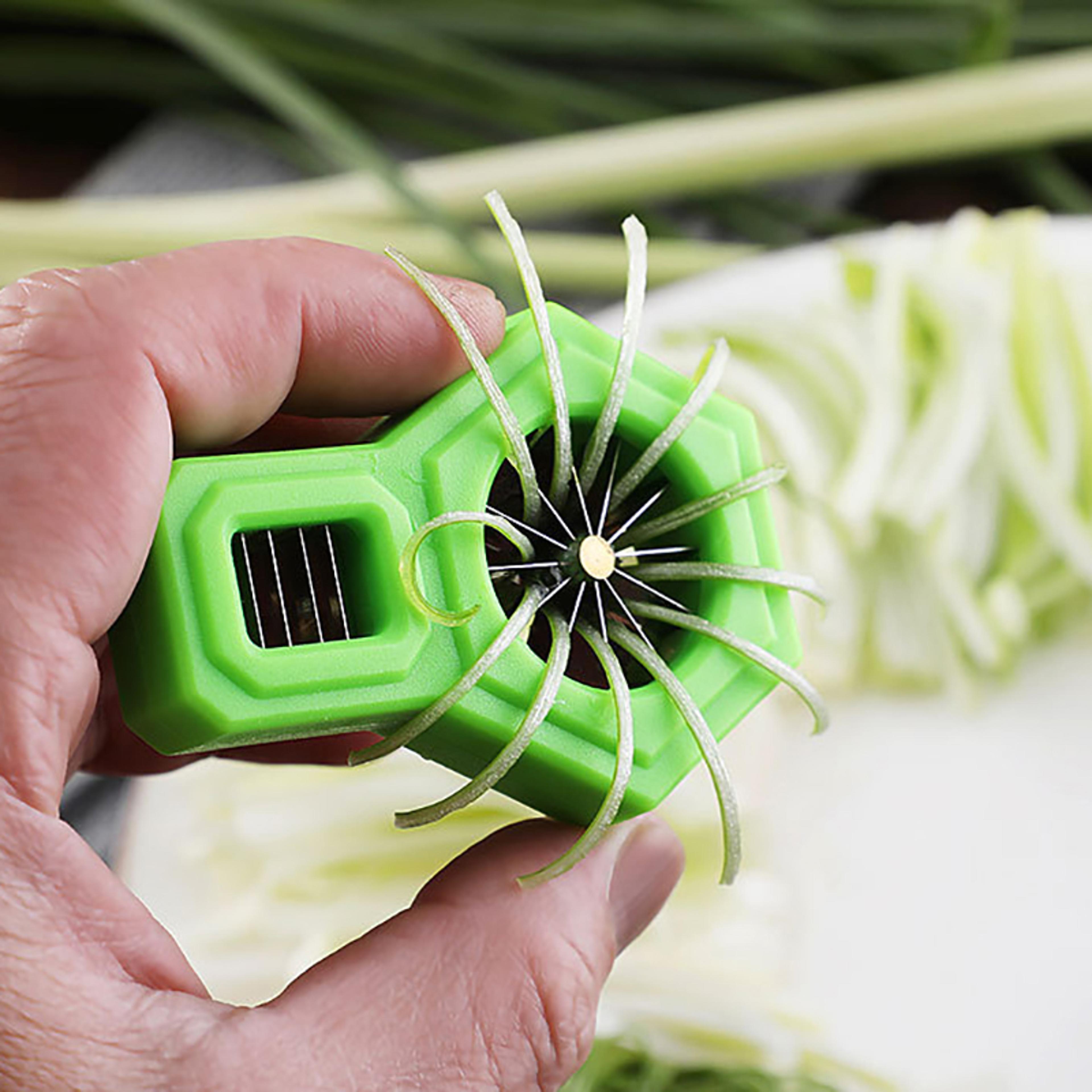 stainless steel green onion cutter scallion slicer for quick, even vegetable prep