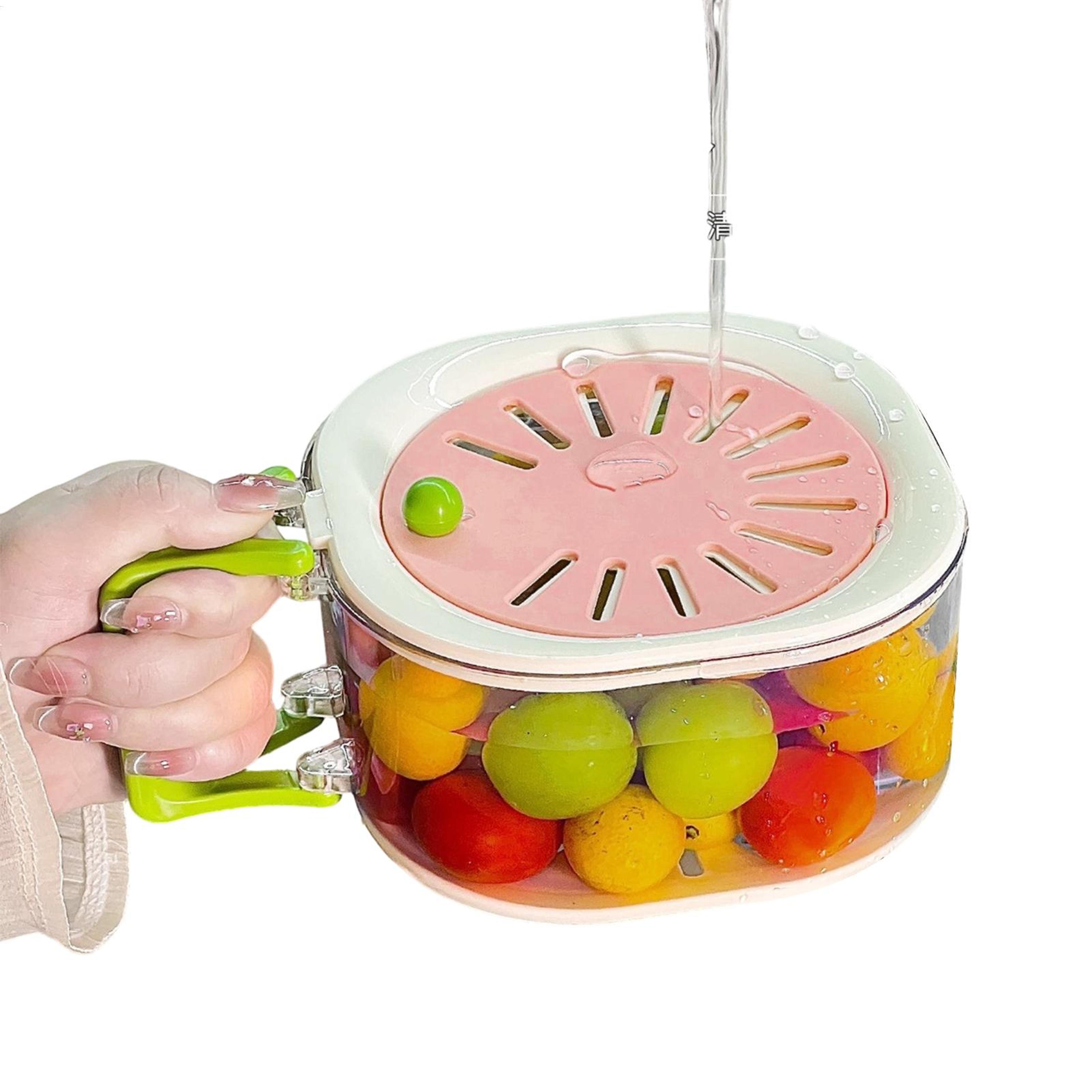 Fruit Washing Bowl  Strainer With Foldable Handle For Quick Kitchen Prep 3