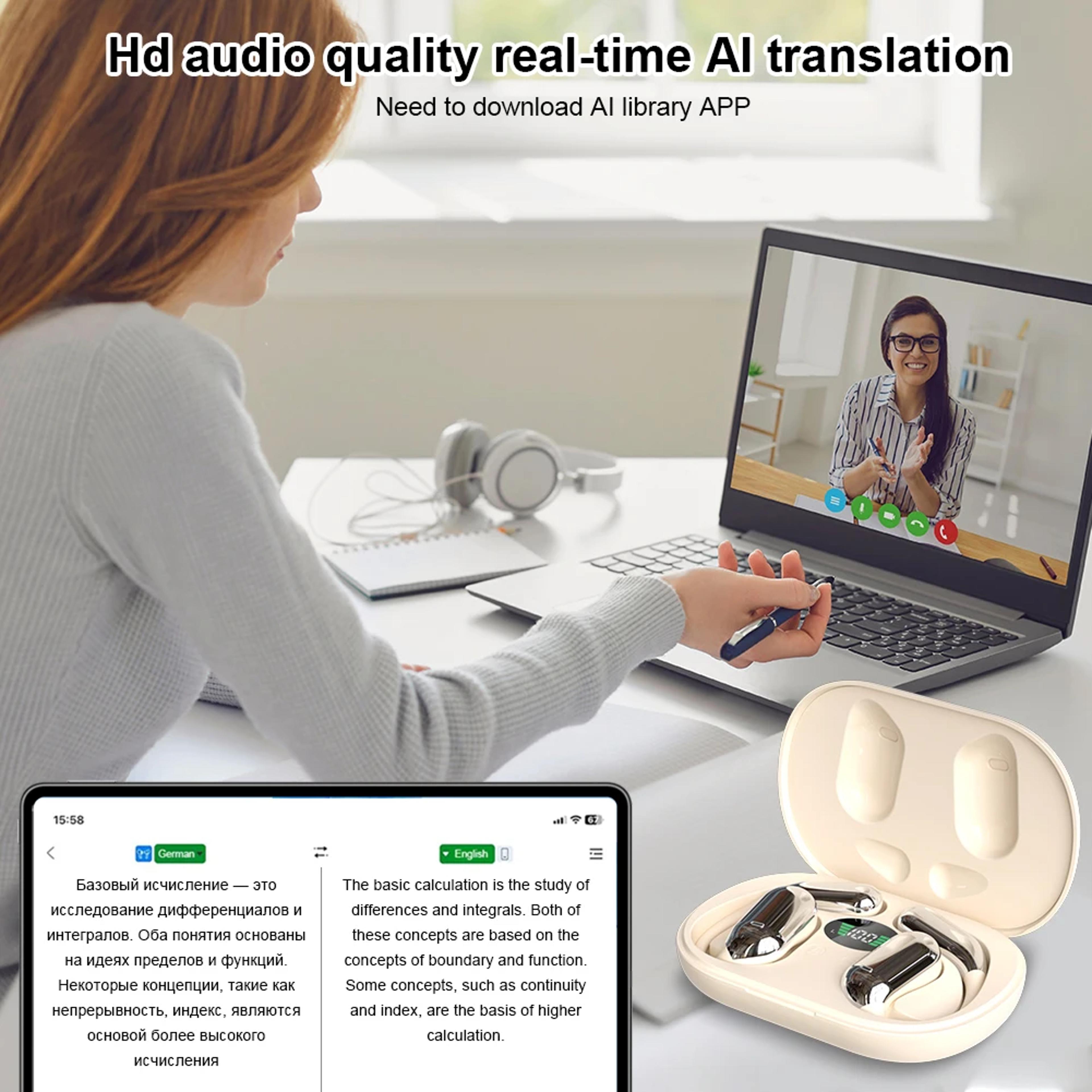 SmartVoice Pro AI Translator Earbuds With RealTime Translation  Noise Cancellation 5