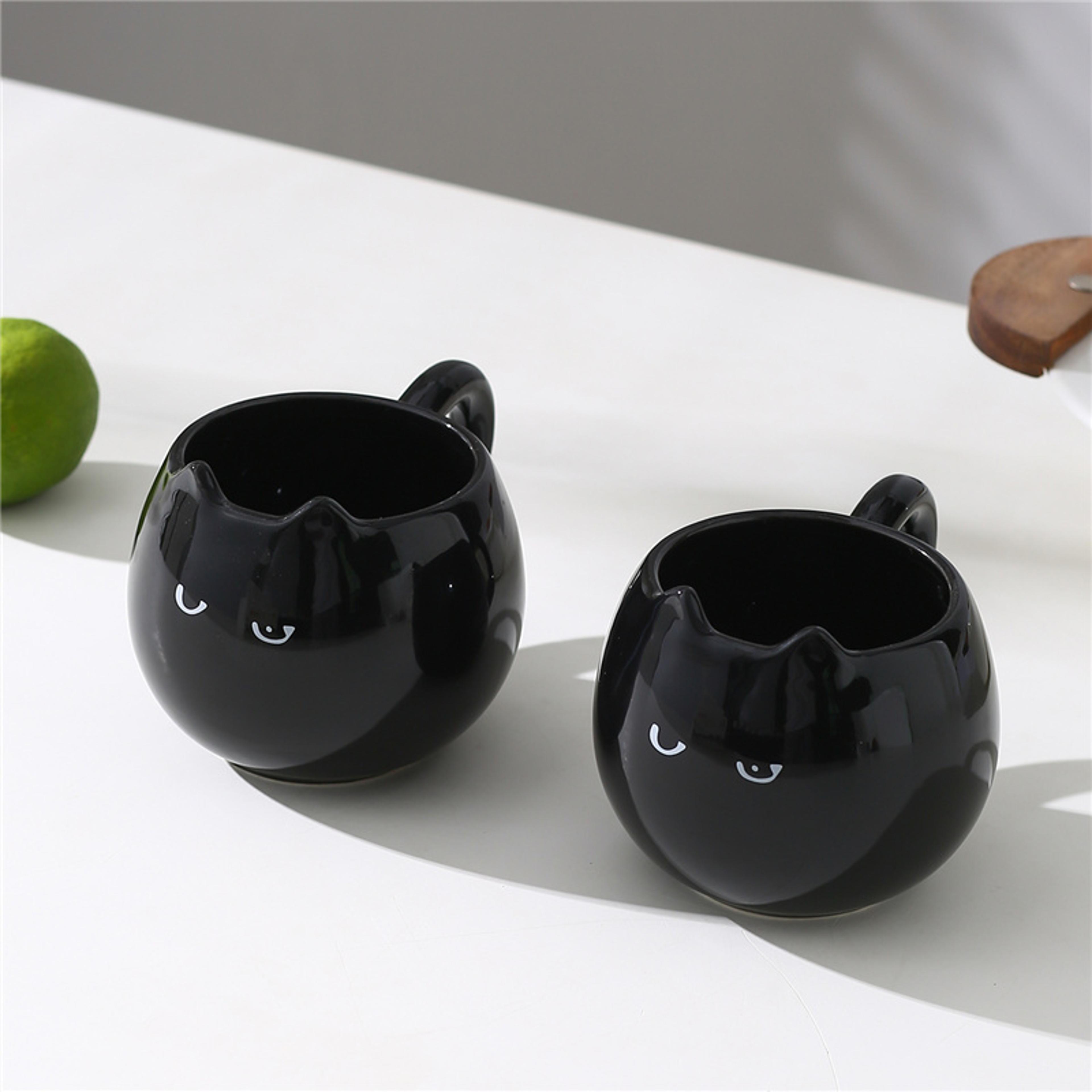 Cute Cat Ceramic Coffee Mug For Tea Latte  Cozy Morning Drinks 0