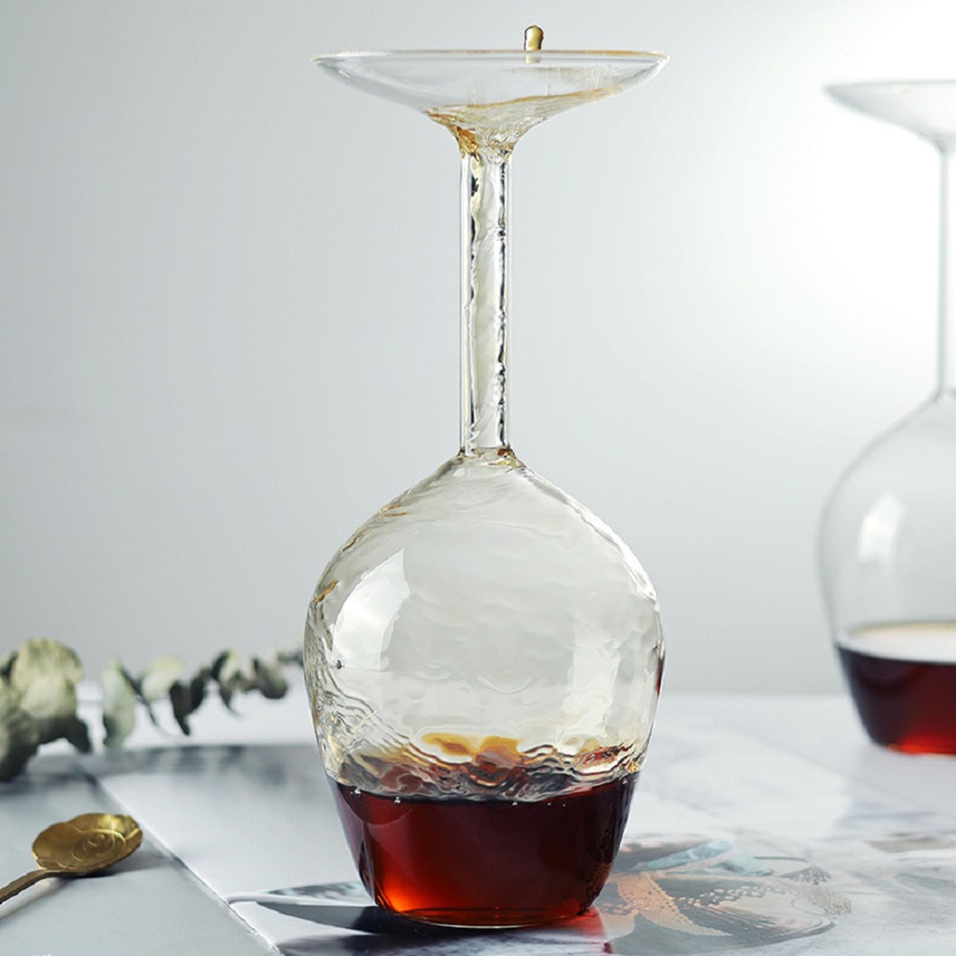 Upside Down Whiskey Glass Handmade Novelty Cocktail Cup For Bar Parties And Home Entertaining 1