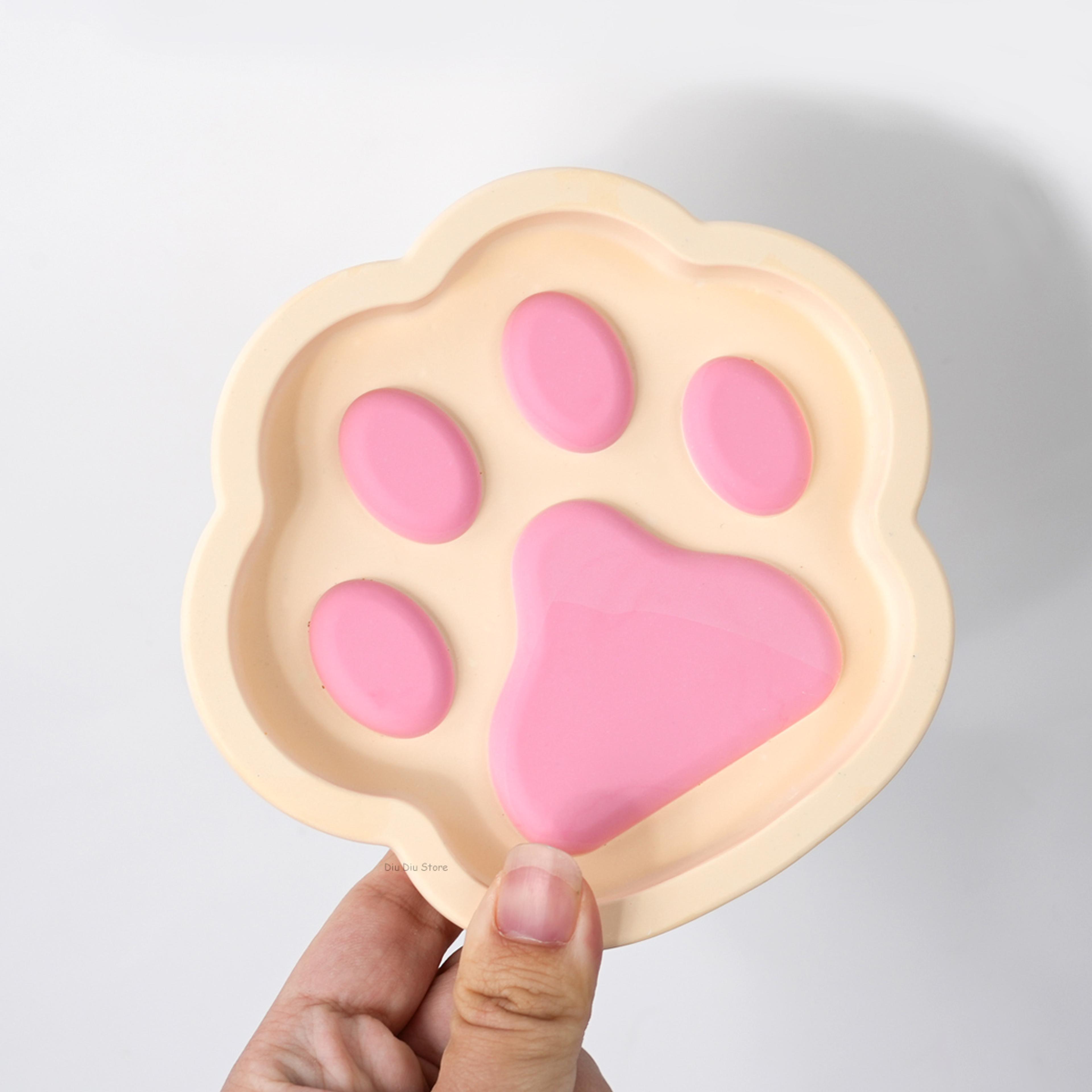 cute cat claw resin tray mold for diy coasters, jewelry dishes & handmade home decor