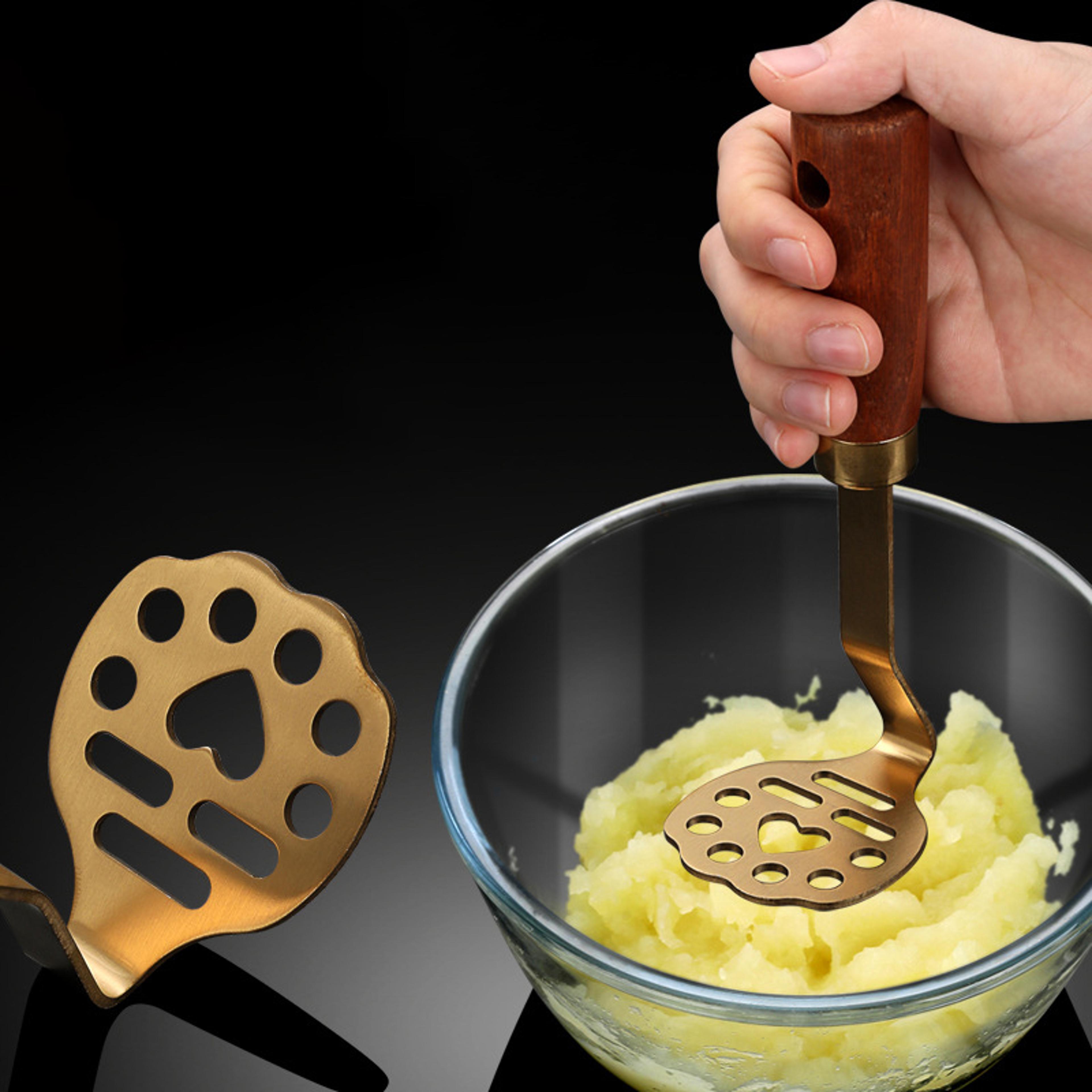stainless steel potato ricer and vegetable masher kitchen press tool