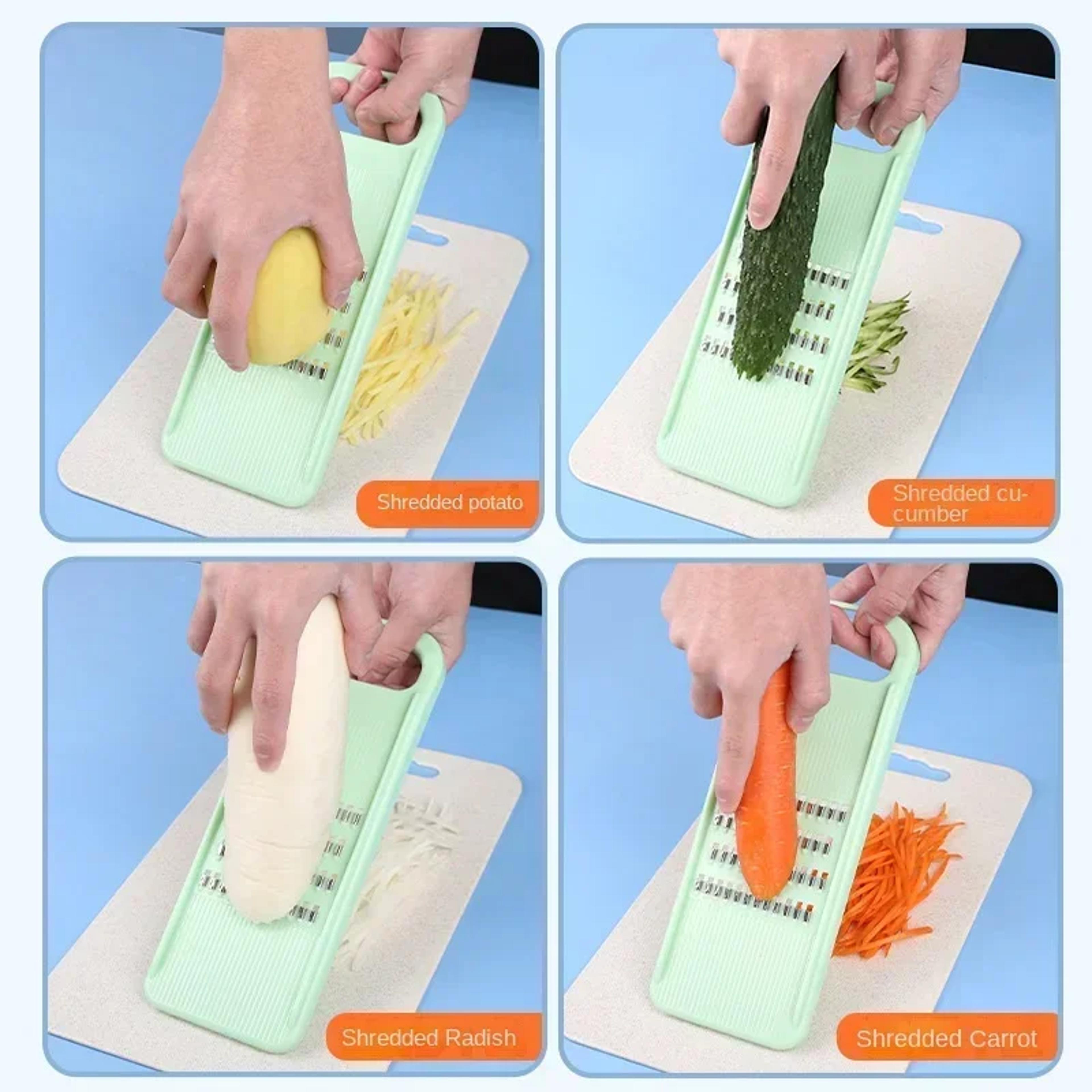 Multi Blade Vegetable Slicer  Manual Food Chopper For Cabbage Carrot And Salad Prep 1