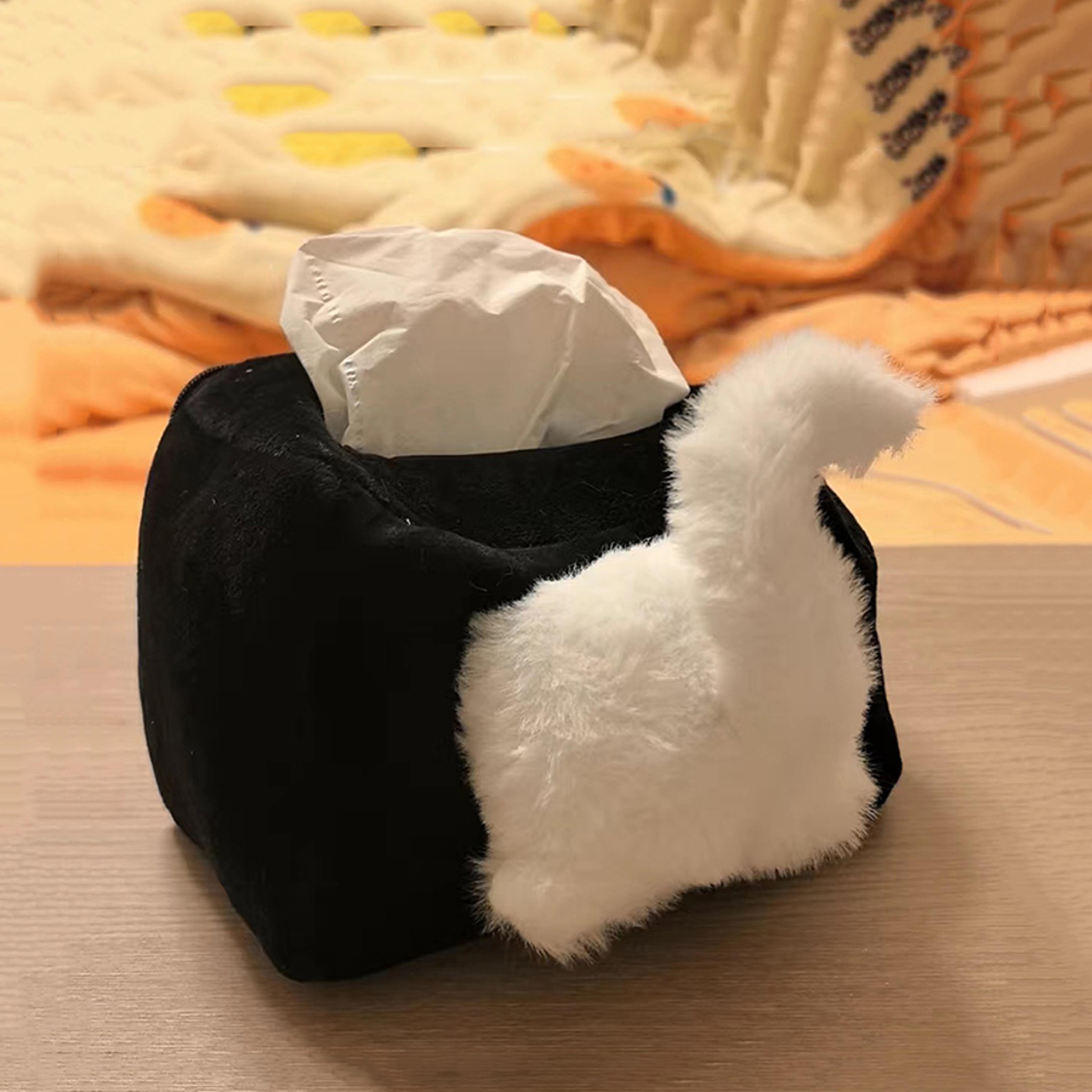 Funny Cat Butt Tissue Box Holder Plush Napkin Dispenser For Home  Office Decor 1