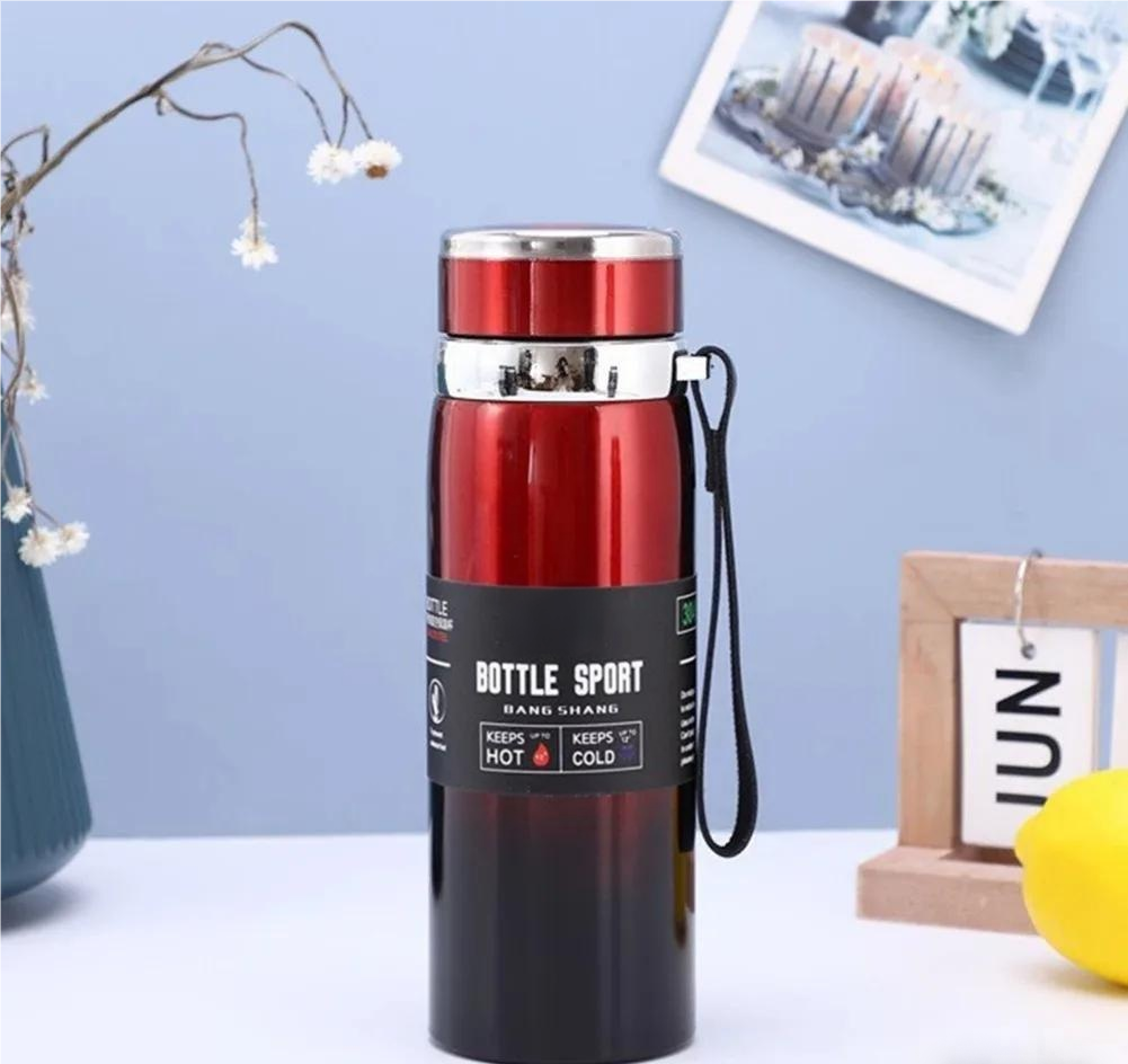 ArcticGrip Insulated Water Bottle Stainless Steel Vacuum Flask With Handle 3