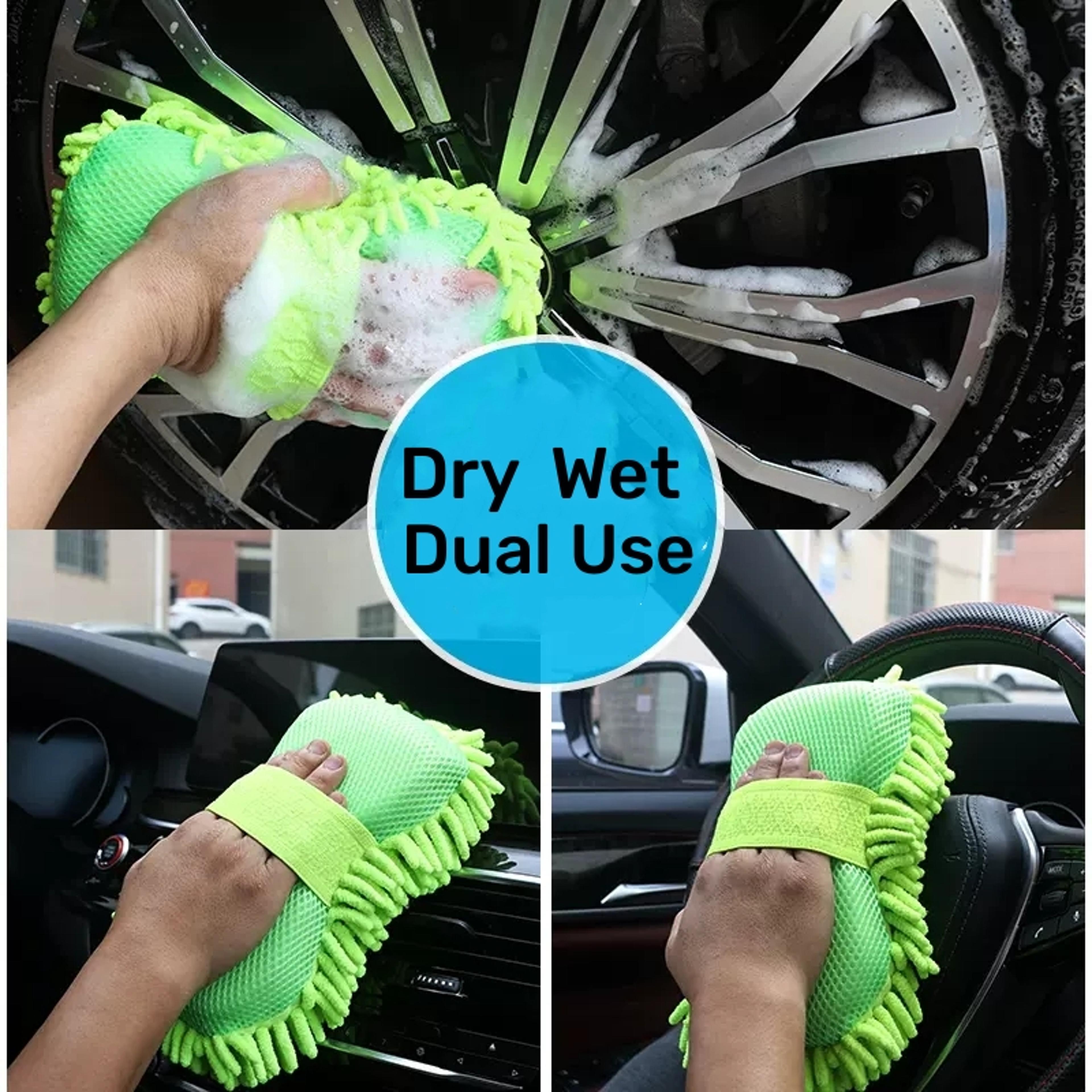 Premium Microfiber Car Wash Sponge  Detailing Gloves 4