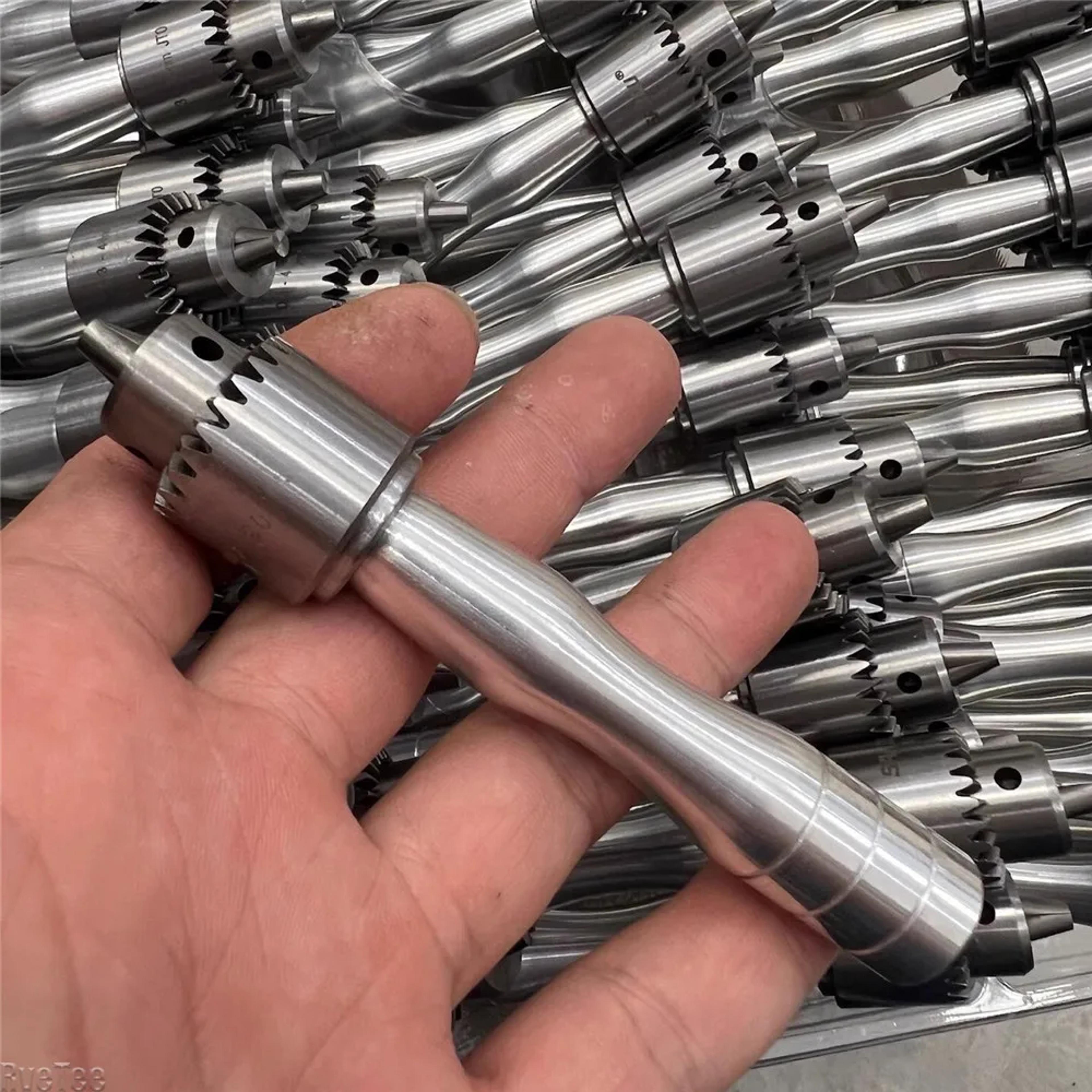 precision watch repair tool with drill bit clamping handle for wheel axle screws
