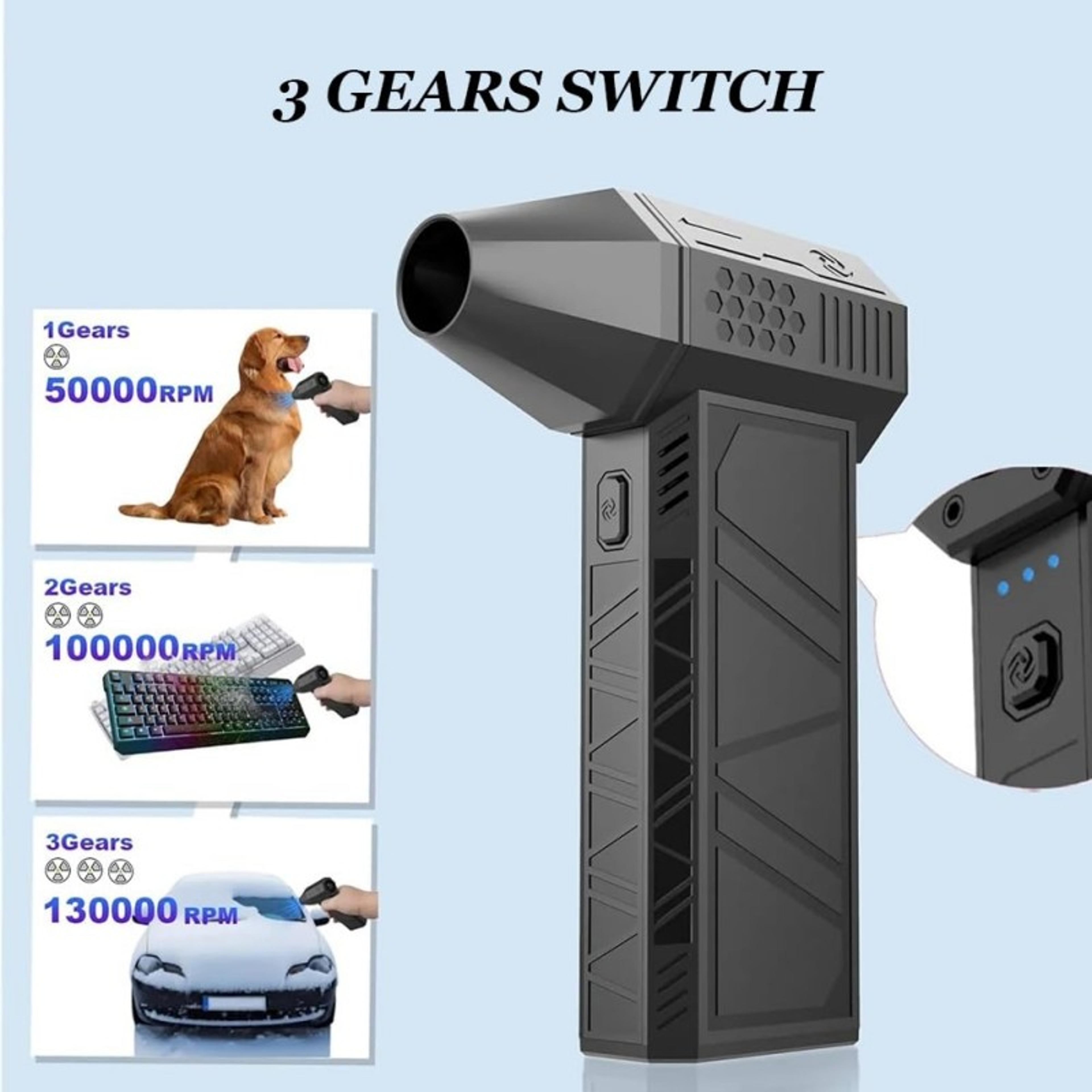 TurboJet Pro Handheld Air Blower  Electric Air Blower With Brushless Motor USB Rechargeable 2