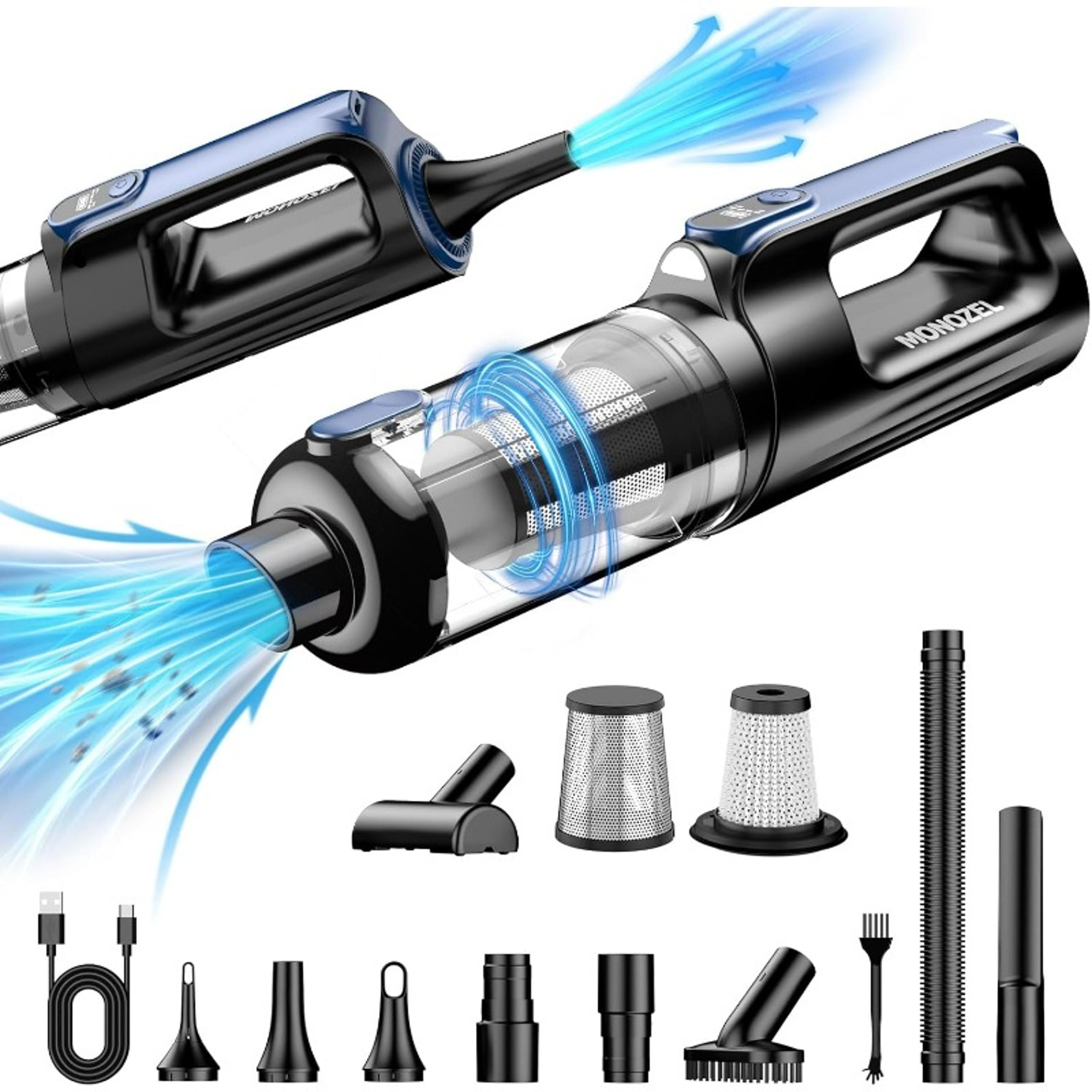 Portable Cordless Car Vacuum Cleaner  Strong Suction Handheld 6