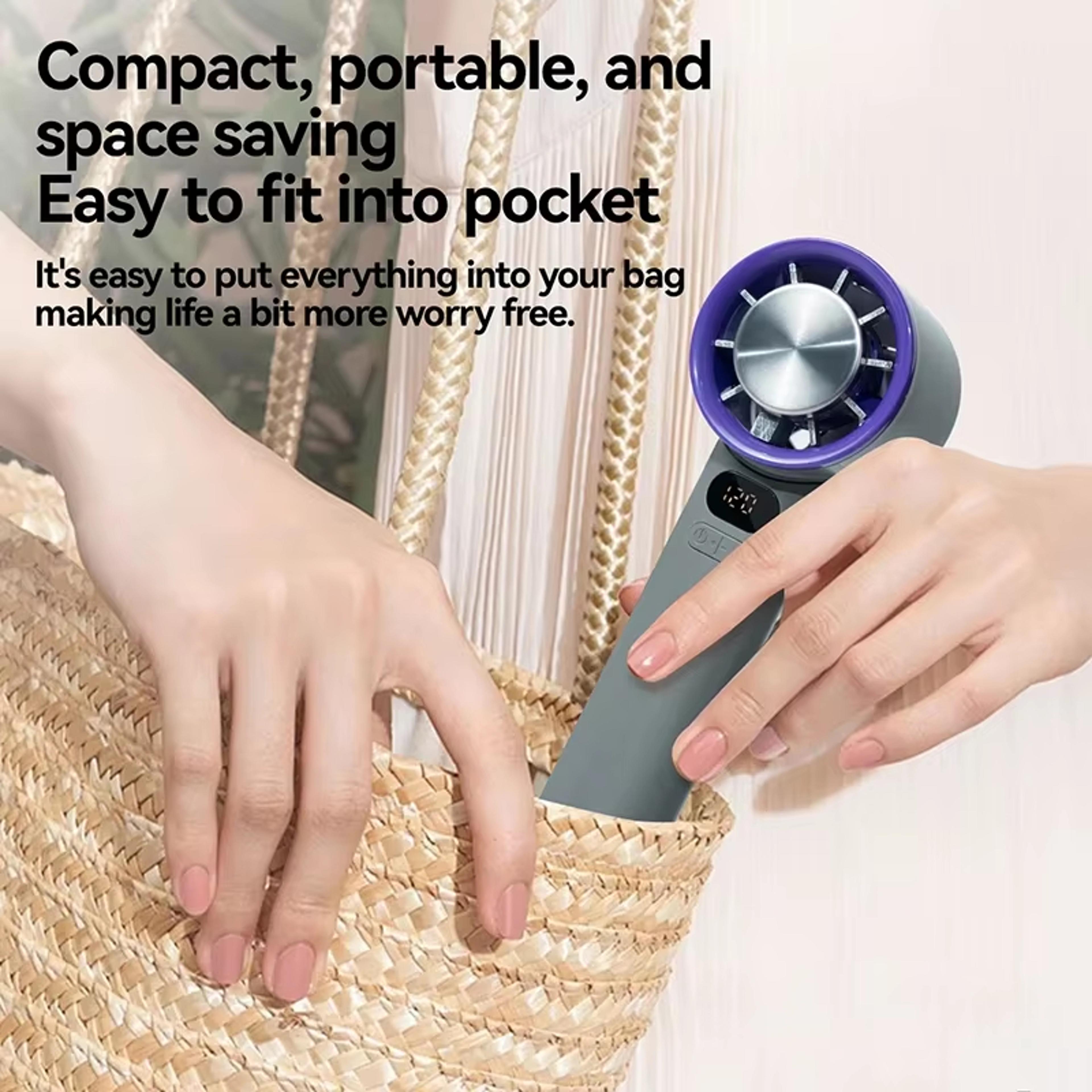 ArcticFlow Portable Mini Fan With Ice Cooling  LED Display 1
