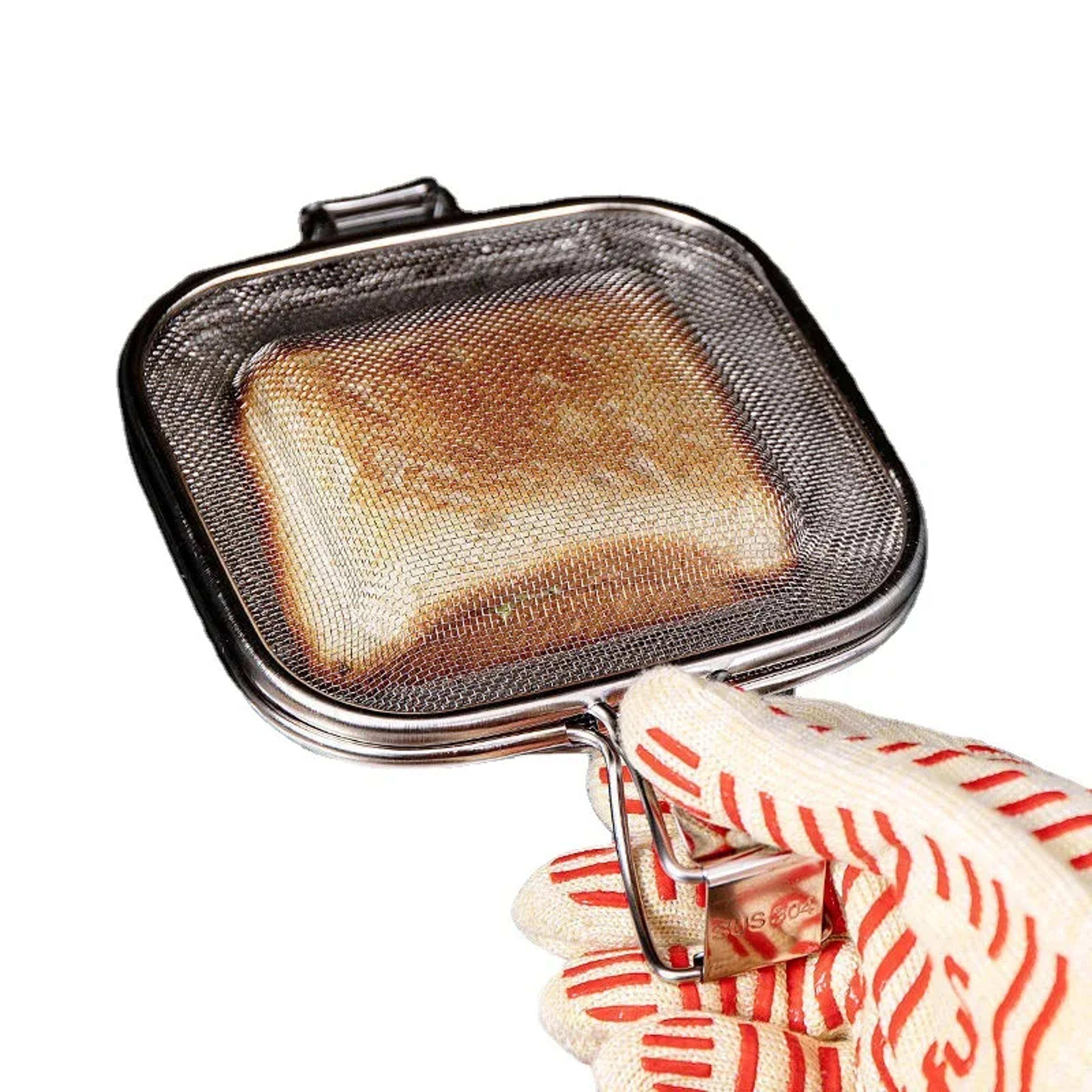 Portable Sandwich Maker Grill Basket For Crispy Paninis  Camping Toasted Snacks 3