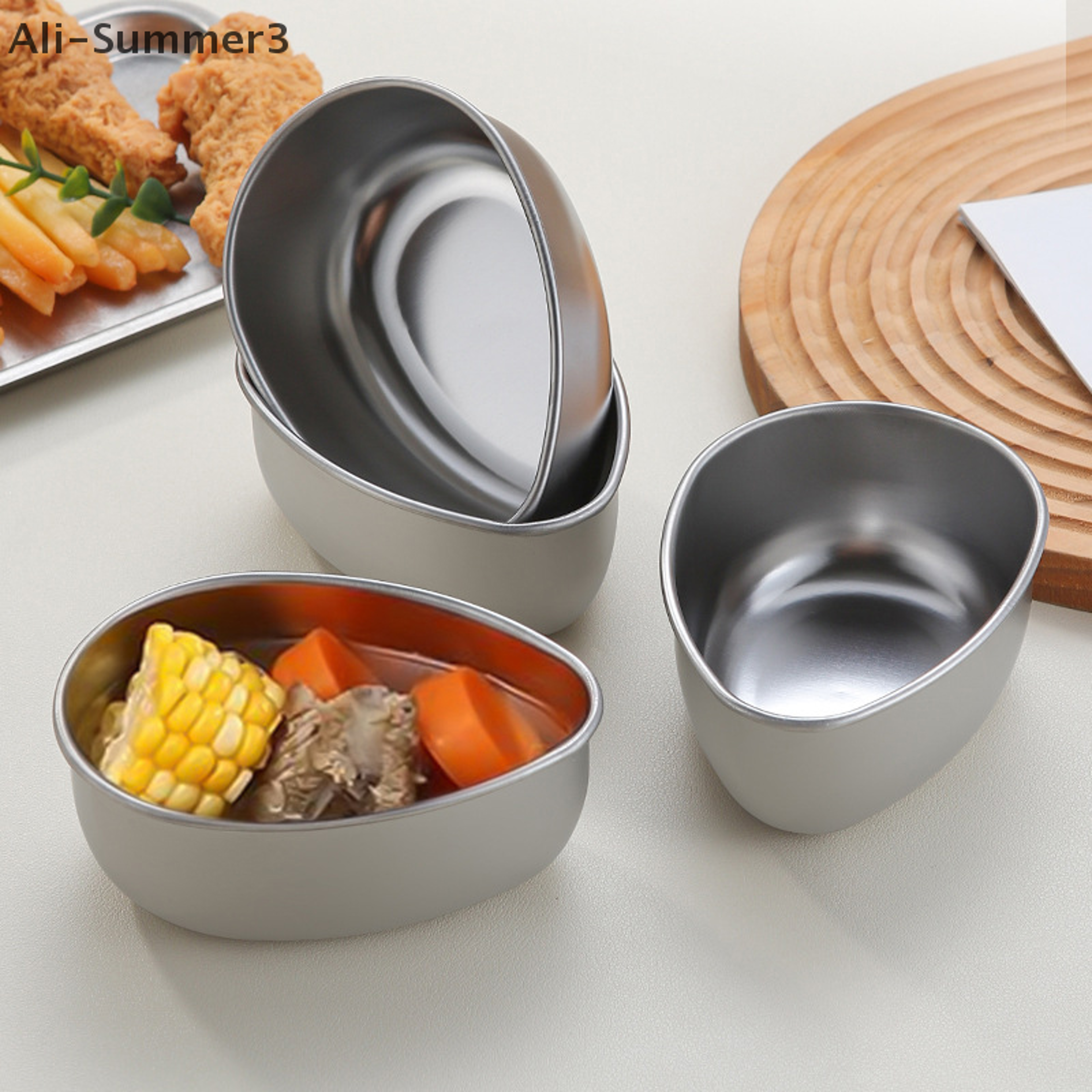 stainless steel steamed egg bowl with lid for poached eggs, baby food & healthy meal prep